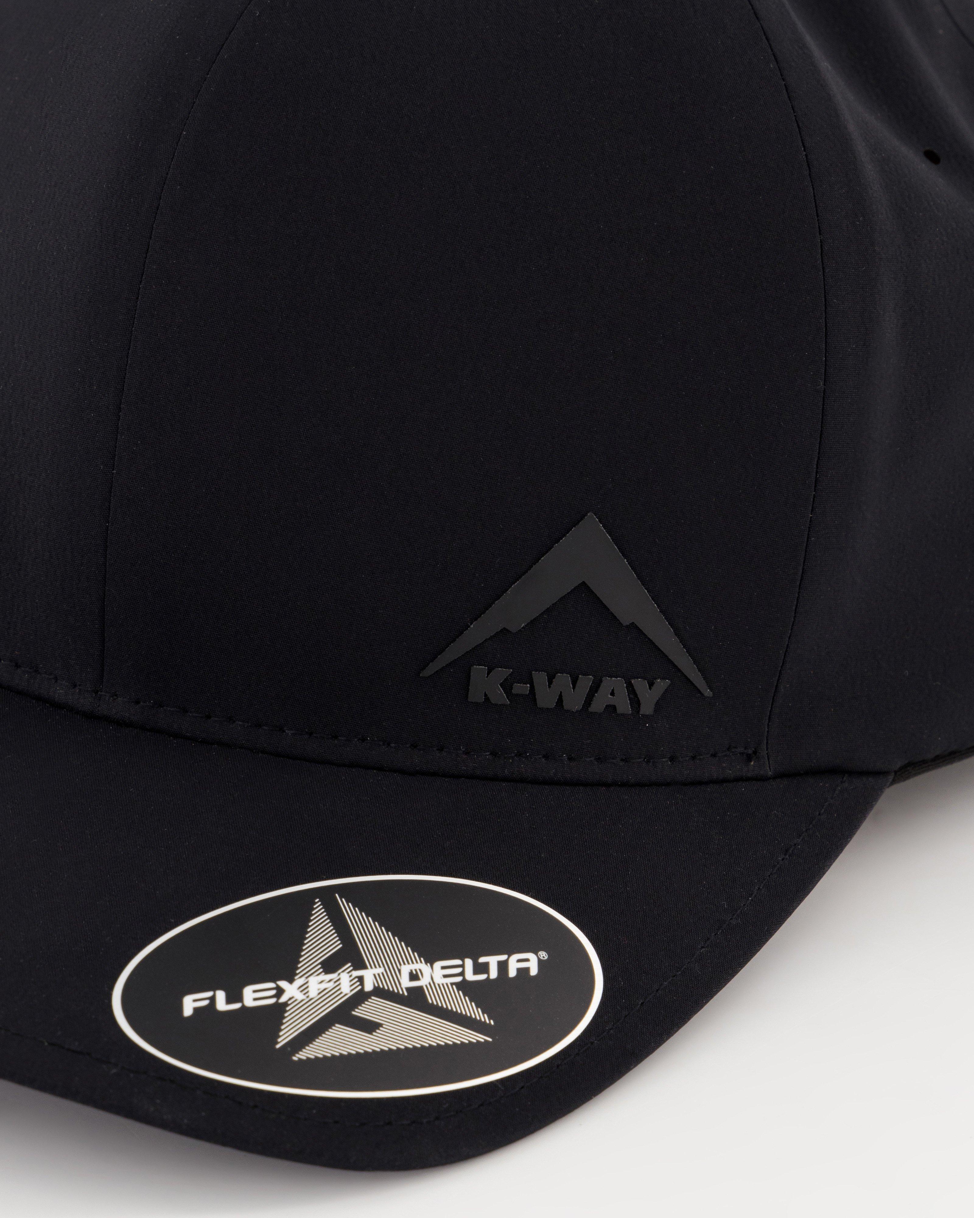 K-Way Flexfit Delta Peak Cap -  Black