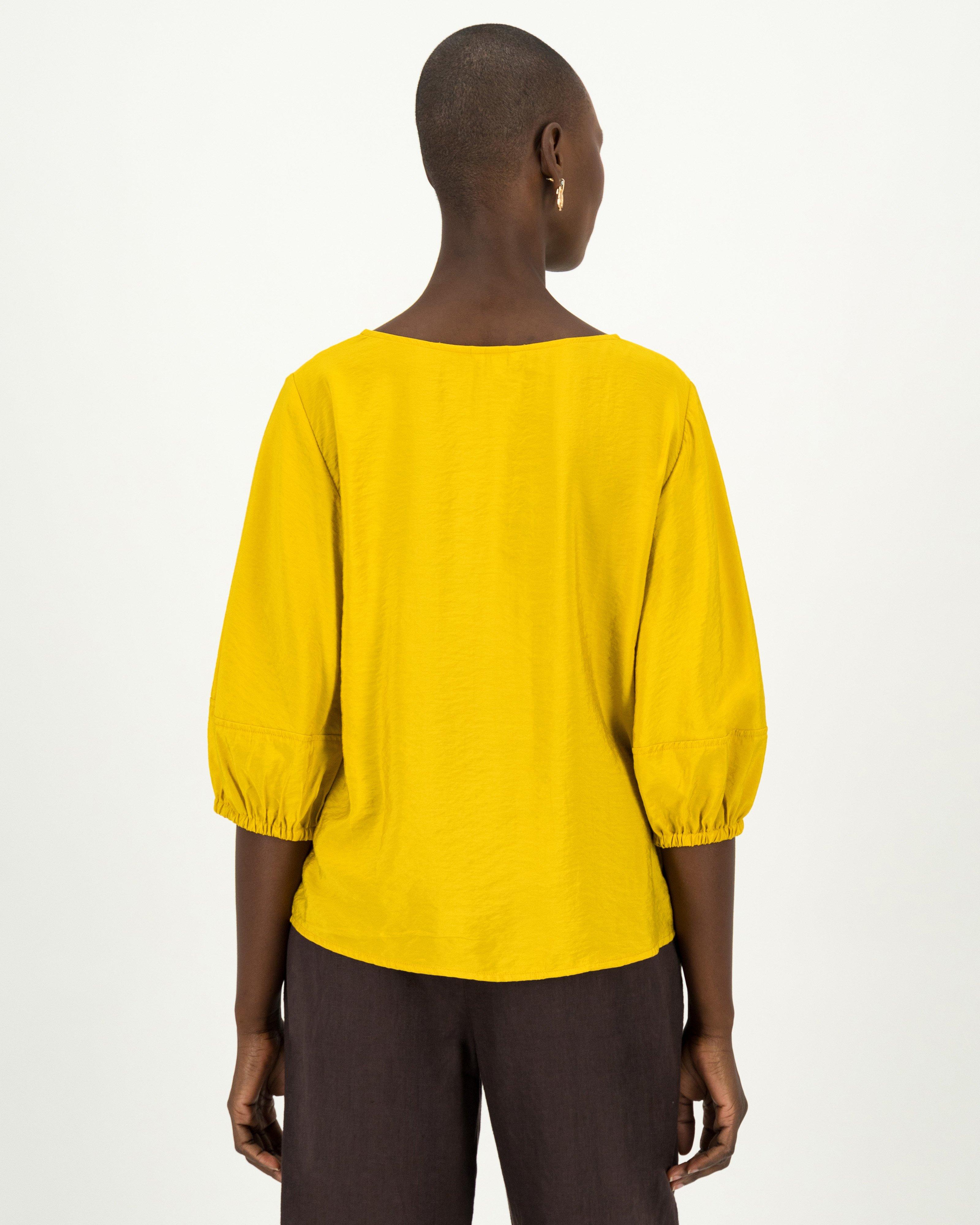 Molly Popover Blouse -  Yellow