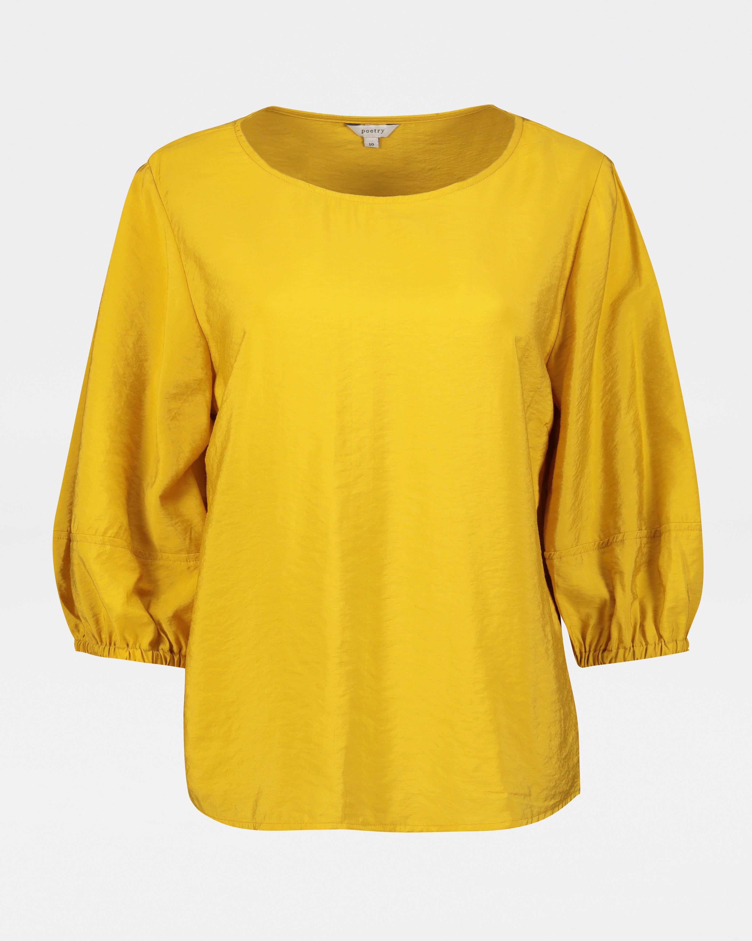 Molly Popover Blouse -  Yellow