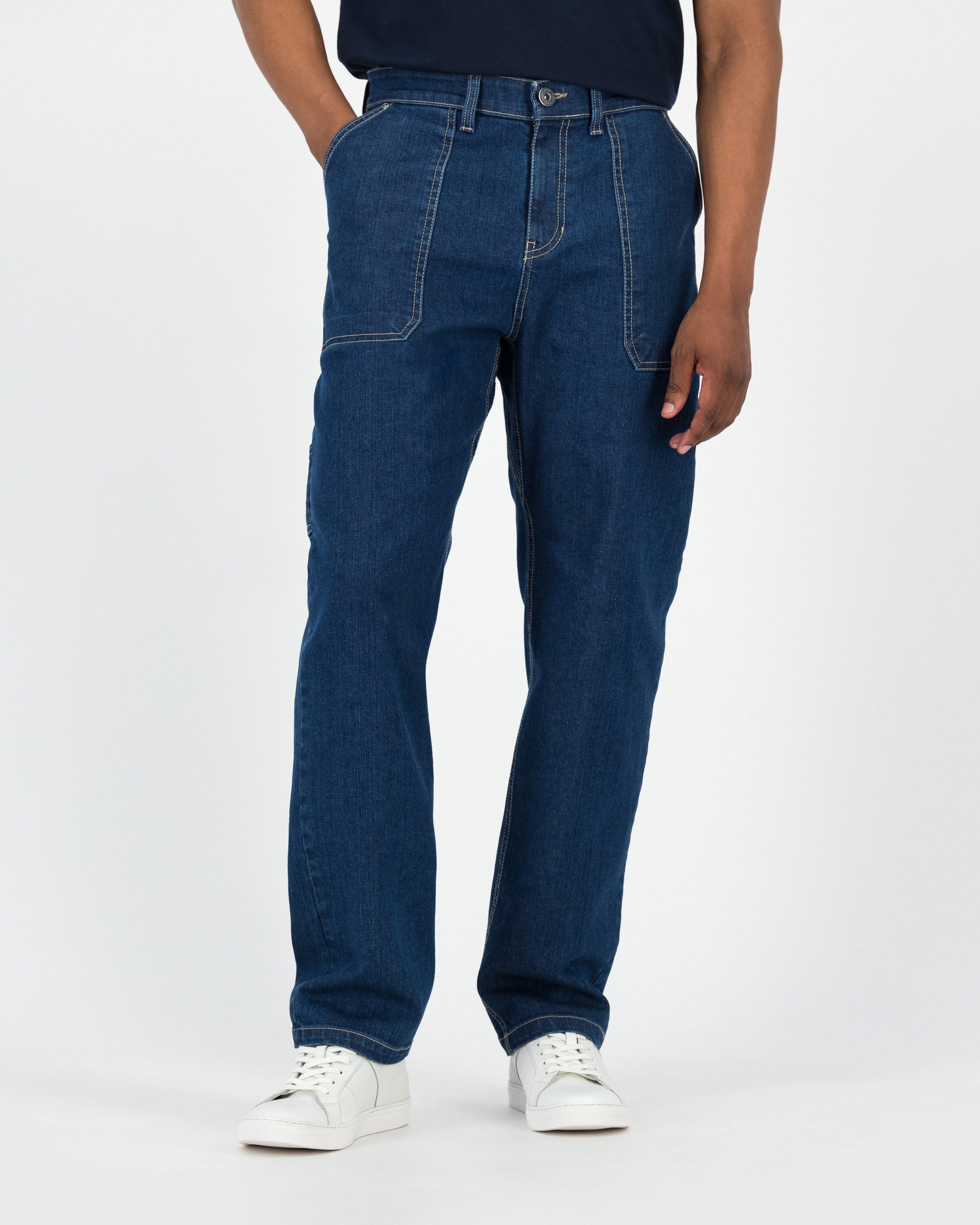 K-Way Elements Men’s Jimmy Carpenter Straight Leg Jeans -  Mid Blue