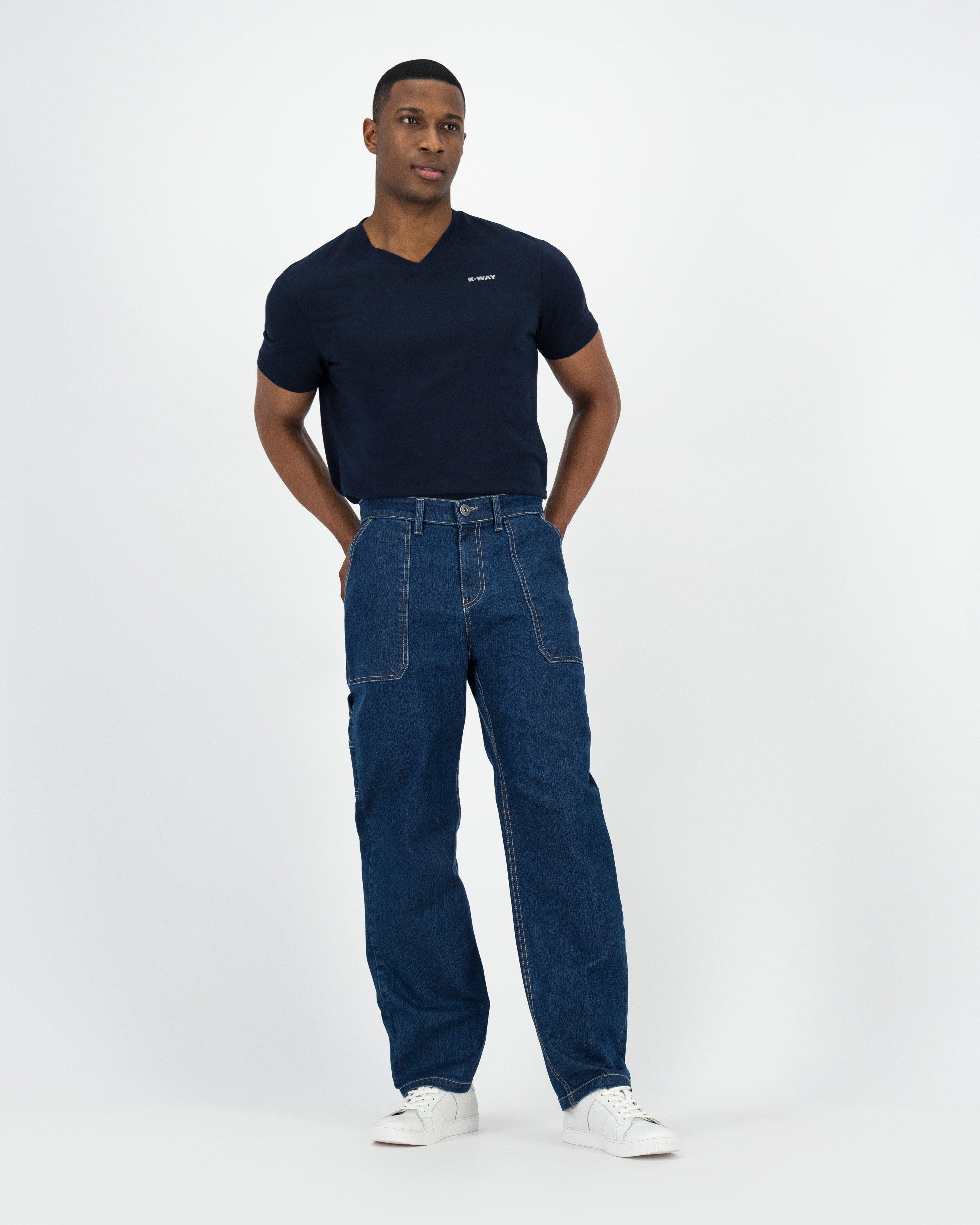 K-Way Elements Men’s Jimmy Carpenter Straight Leg Jeans -  Mid Blue