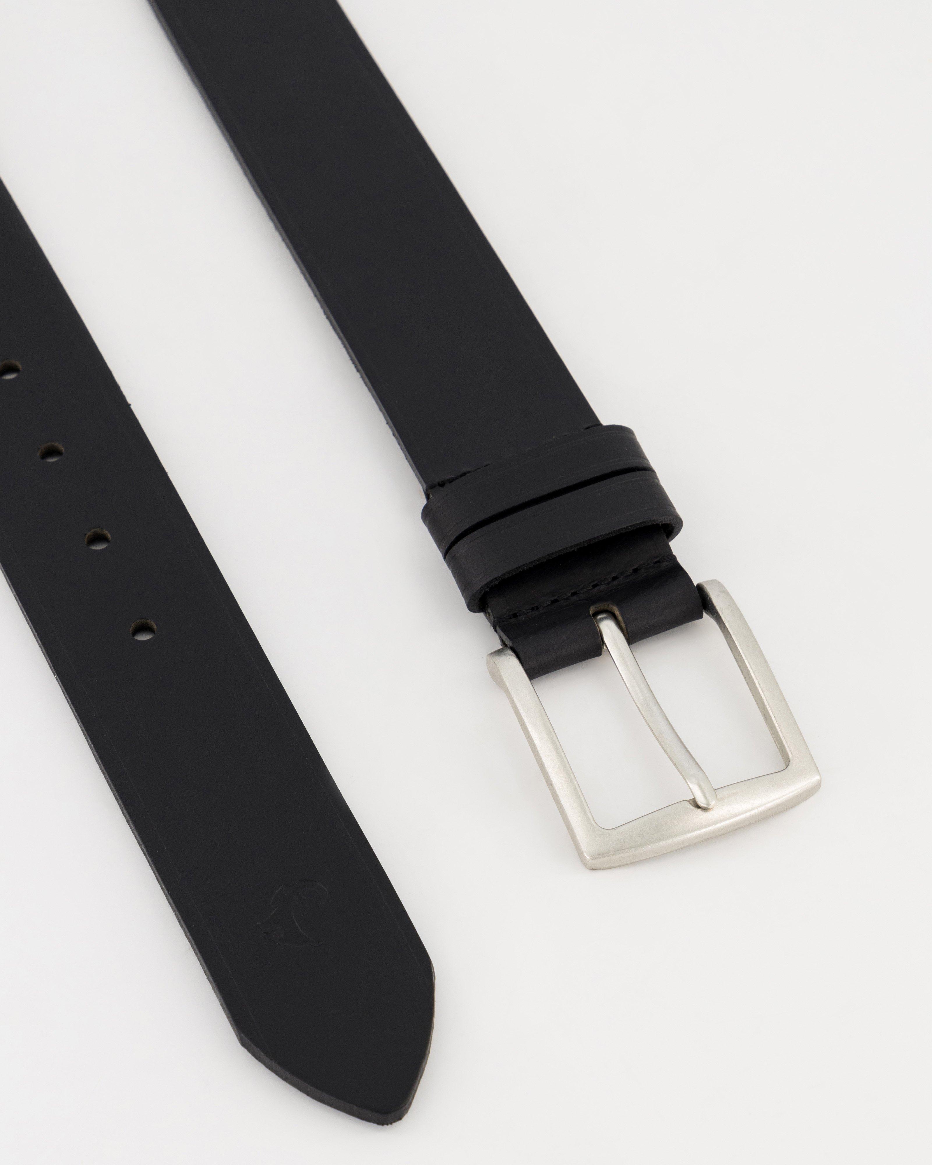 Men’s Benjamin Rolled Edge Leather Belt Old Khaki