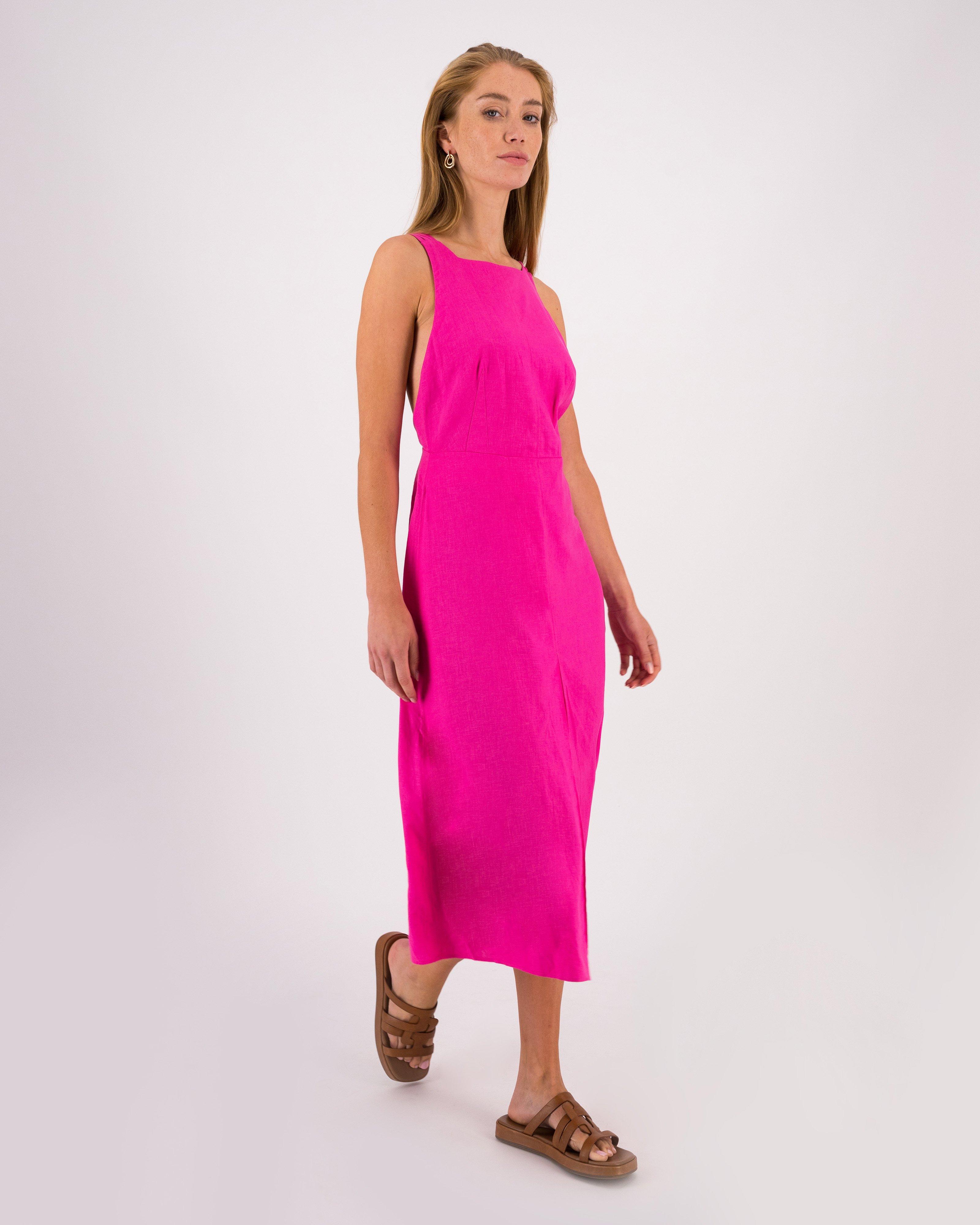 Gianna Strap Detail Dress -  Pink