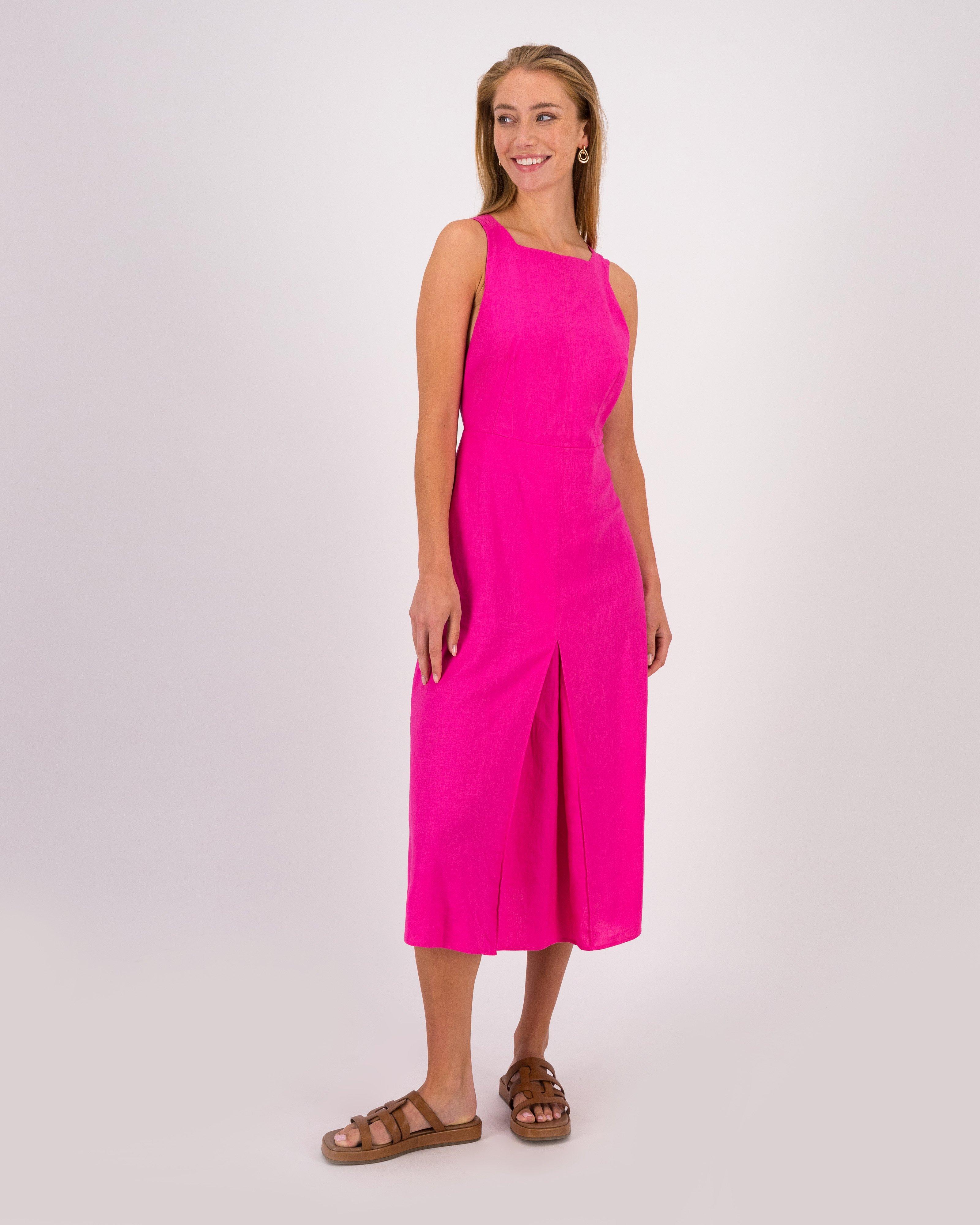 Gianna Strap Detail Dress -  Pink