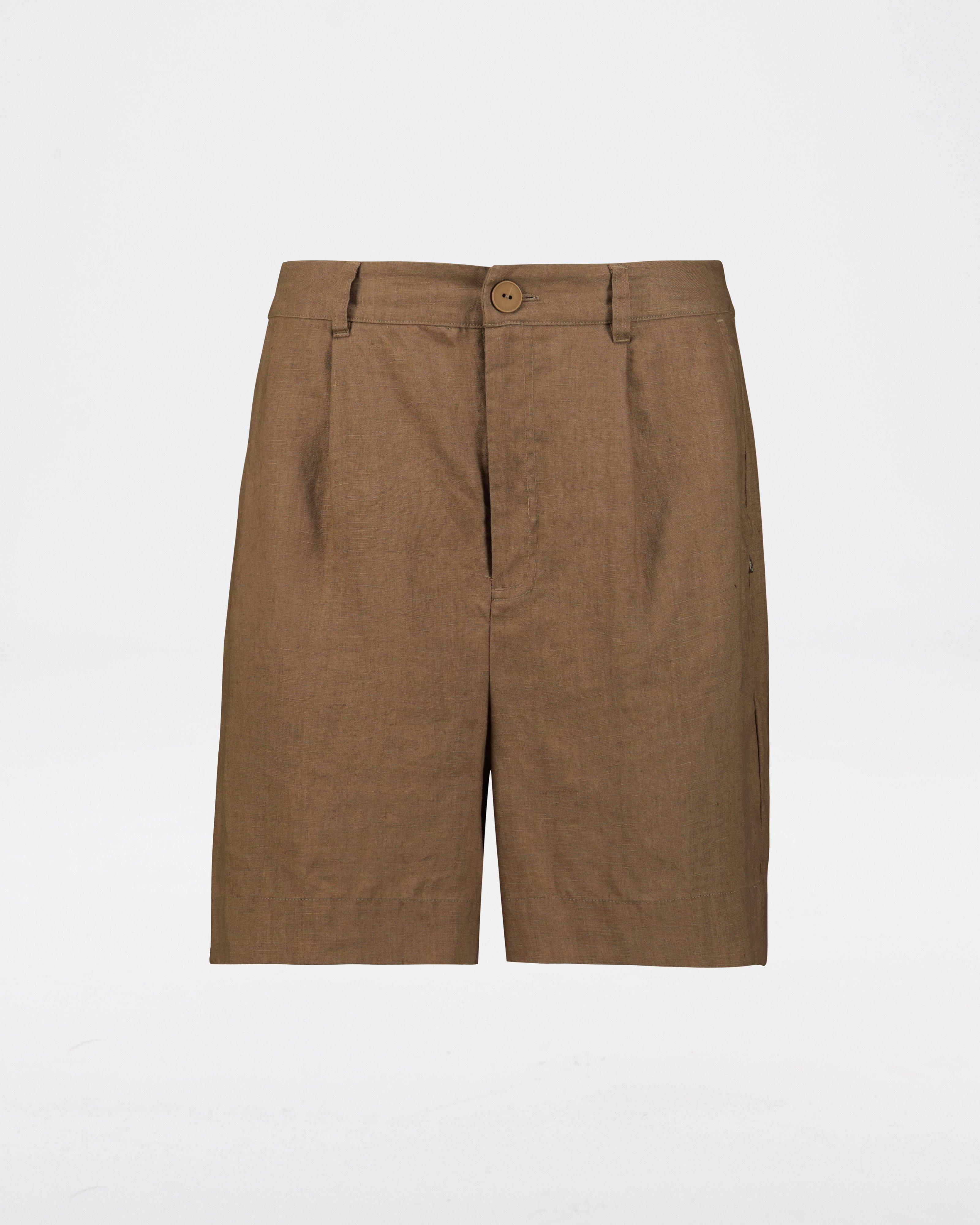  Women’s Miley Bermuda Linen Shorts -  Brown