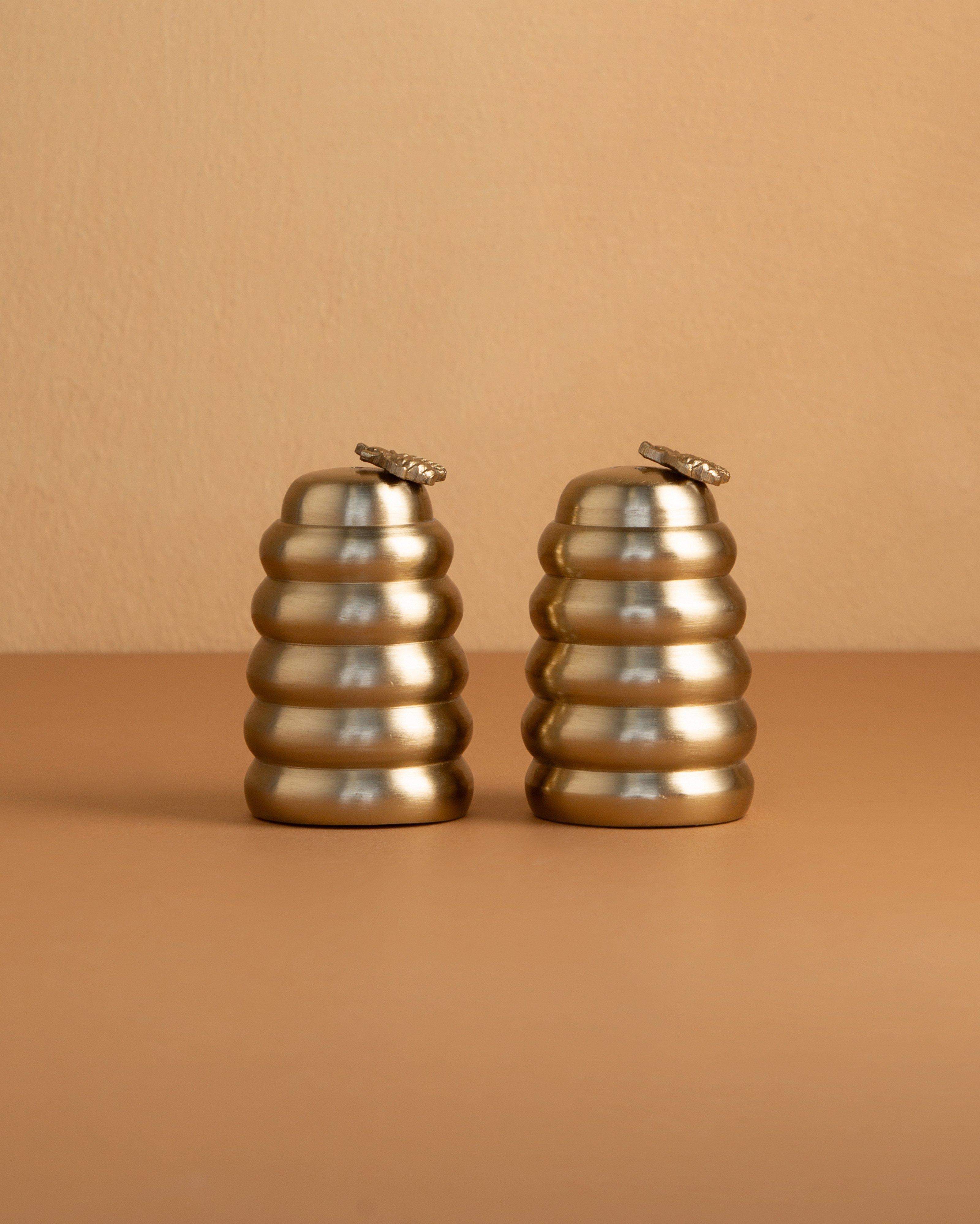Bee Salt and Pepper Shaker Set -  Gold