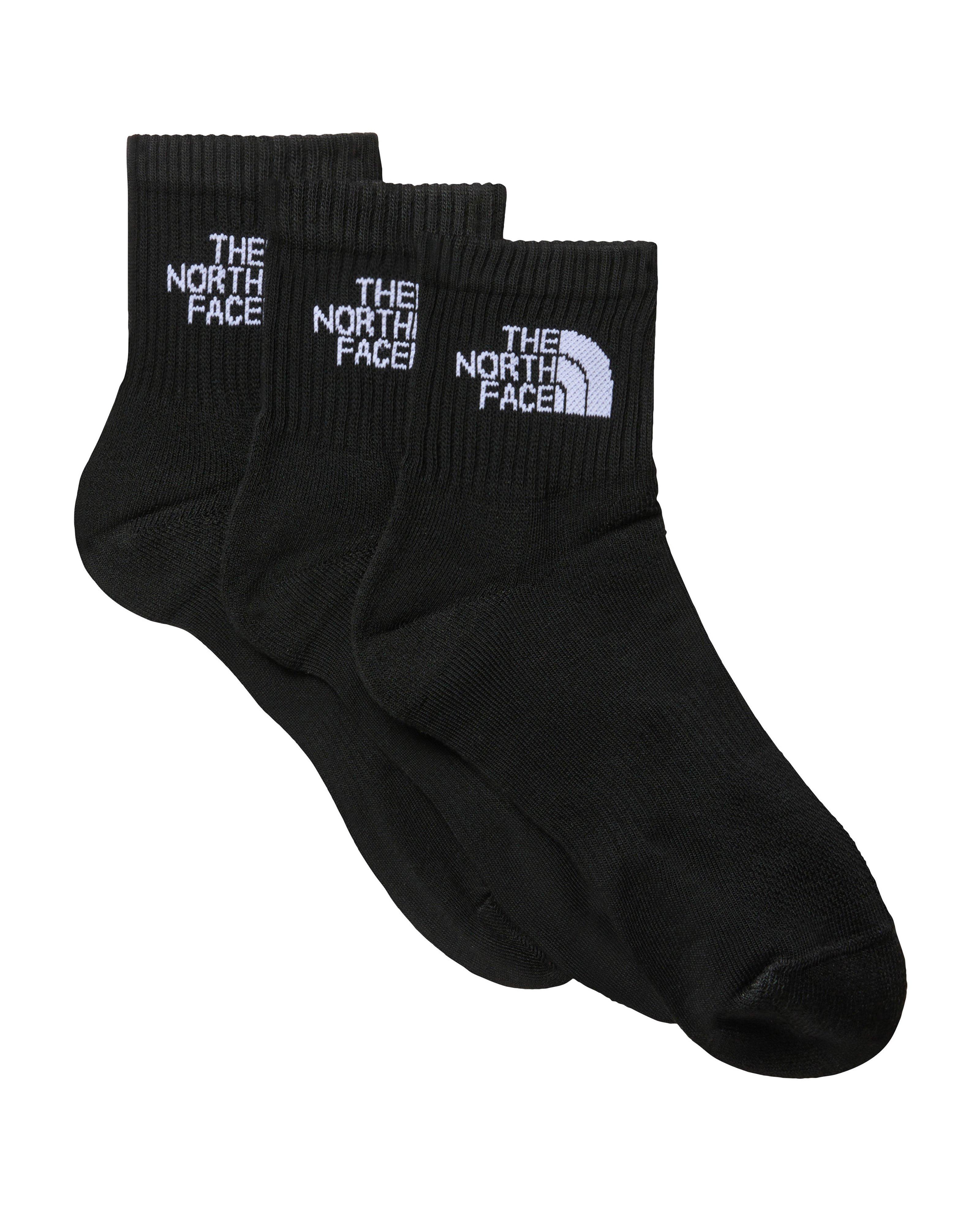 The North Face Multi-Sport Quarter Socks - 3 Pack -  Black