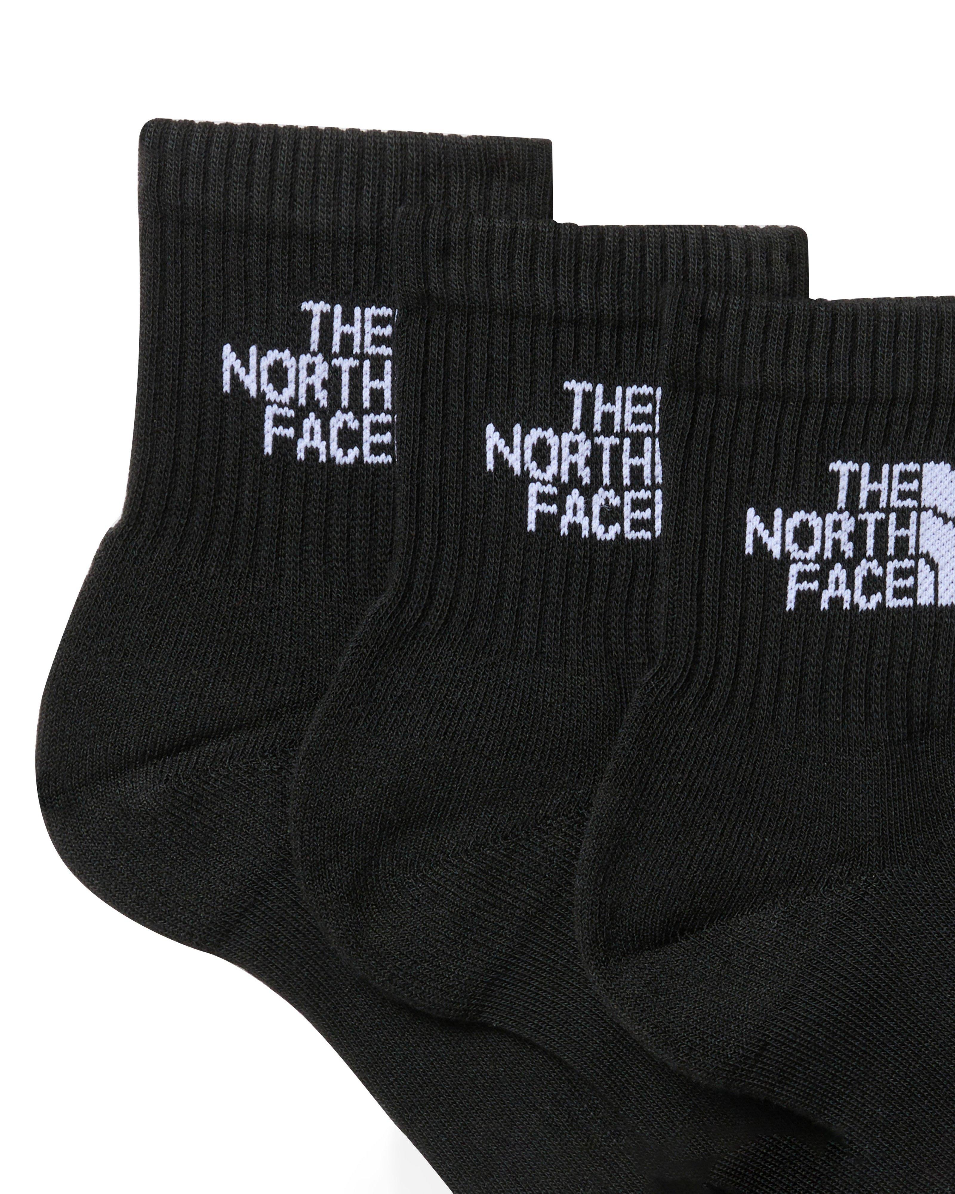 The North Face Multi-Sport Quarter Socks - 3 Pack -  Black