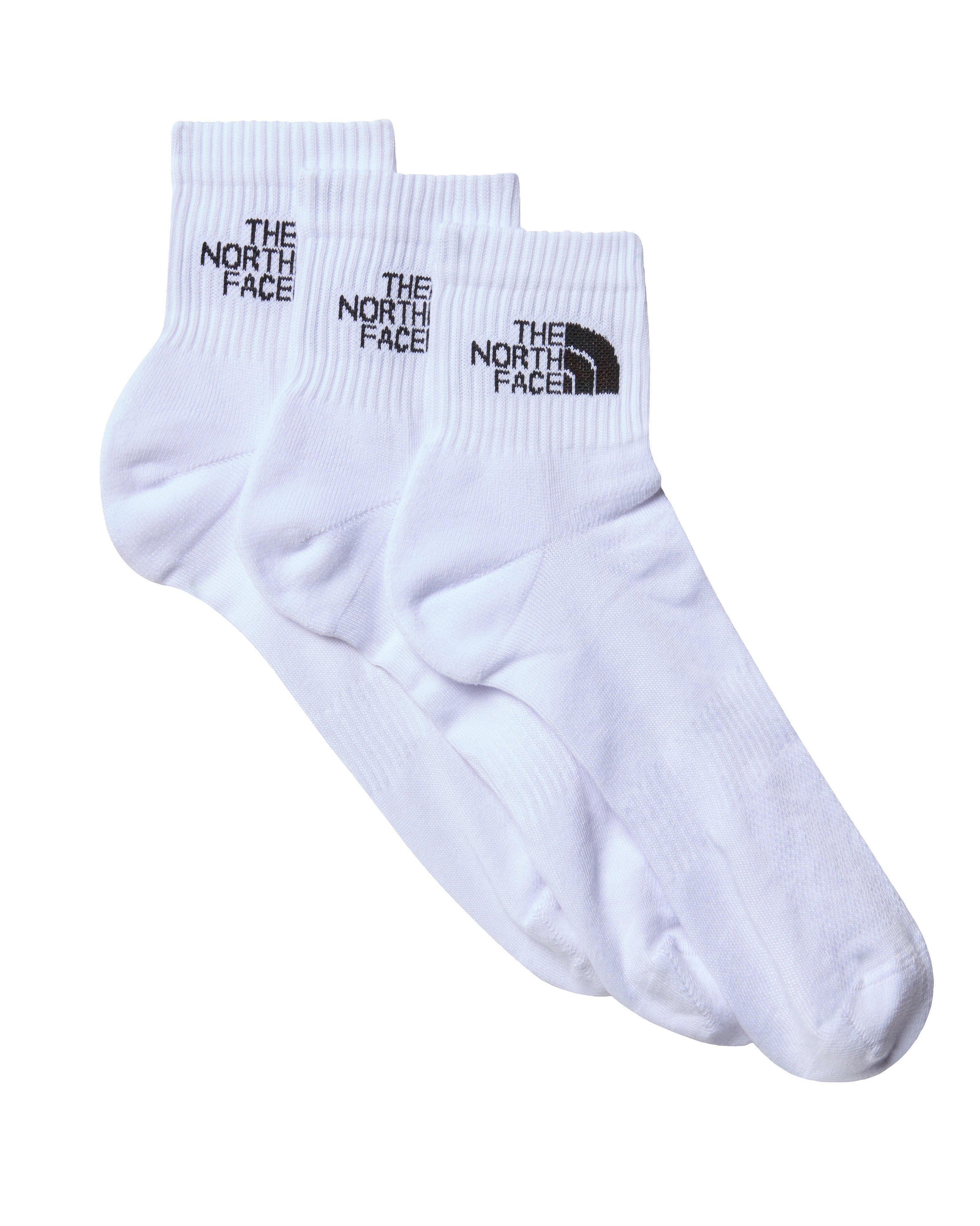 The North Face Multi-Sport Quarter Socks - 3 Pack -  White