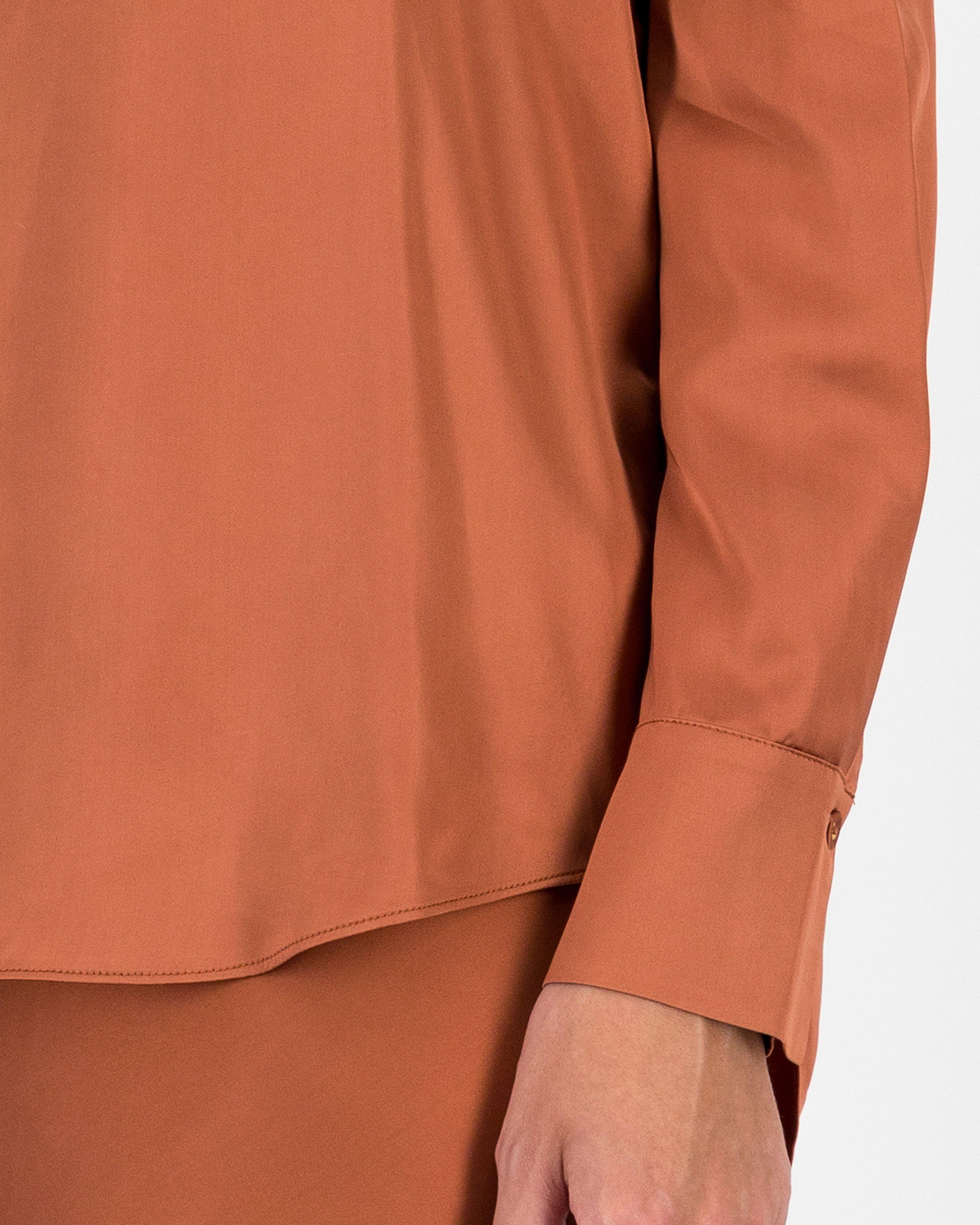 Jessie Satin Blouse -  Rust