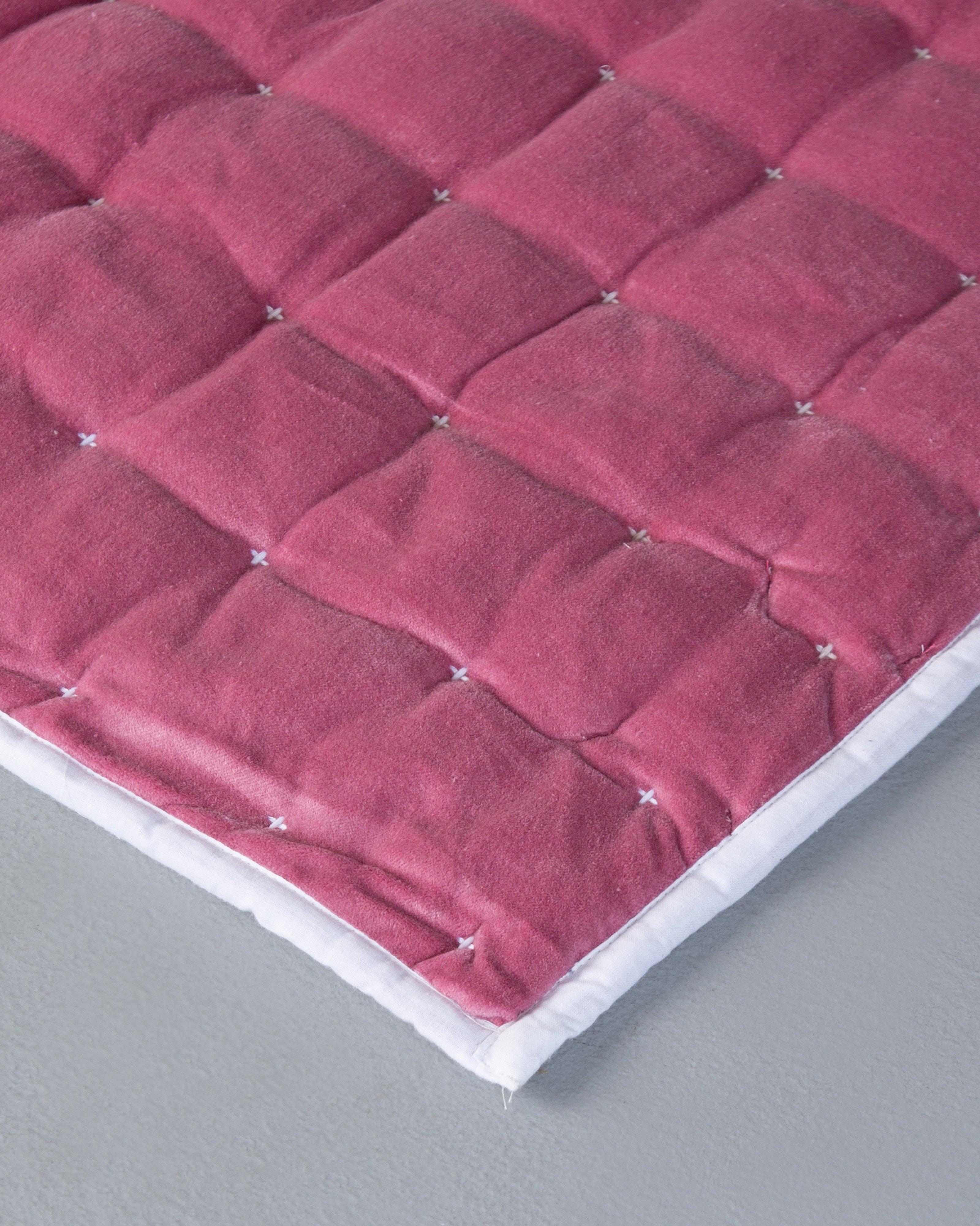 Dakota Velvet and Cotton Quilt -  Pink