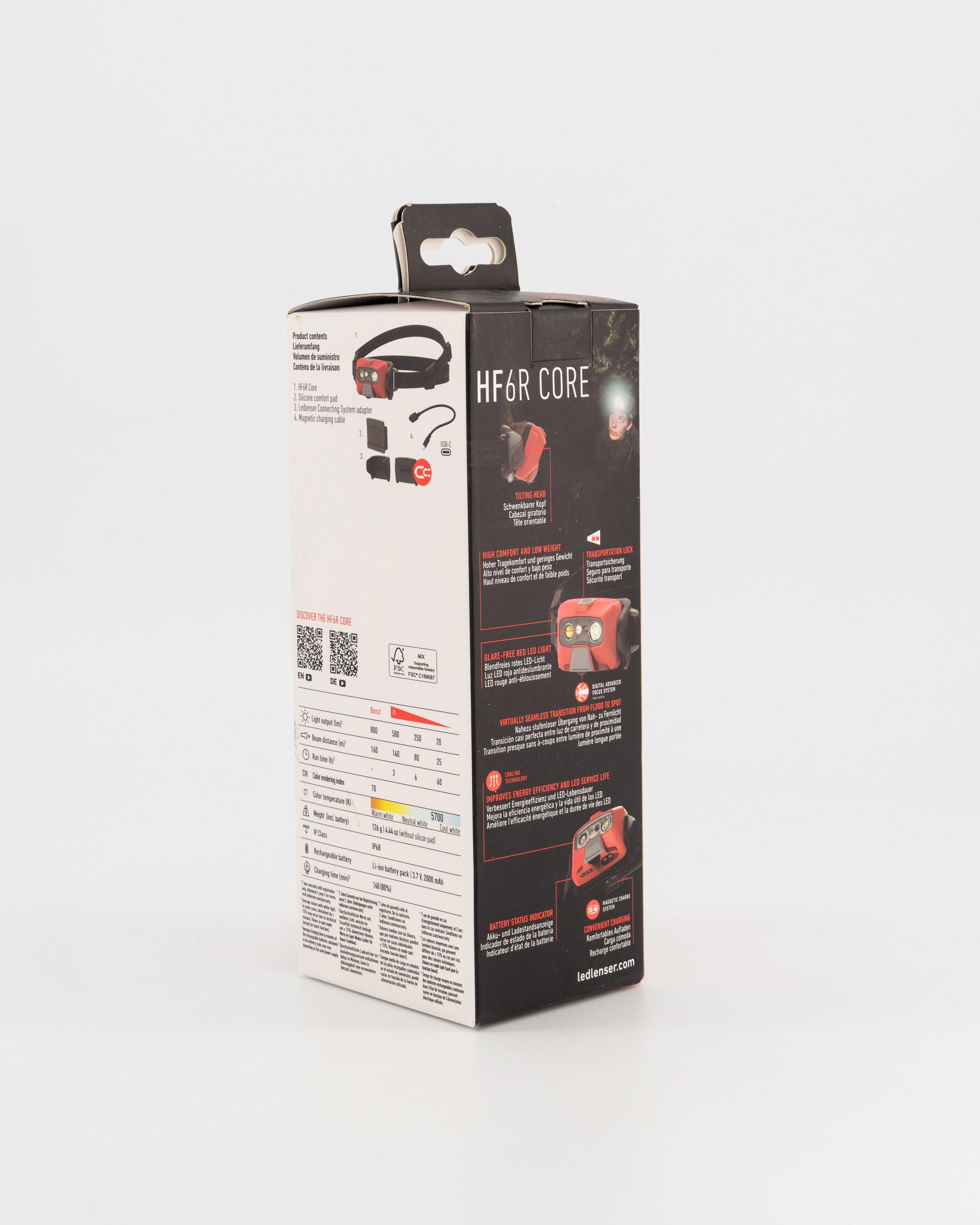 Ledlenser HF6R Core 800 Lumen Rechargeable Headlamp -  Red