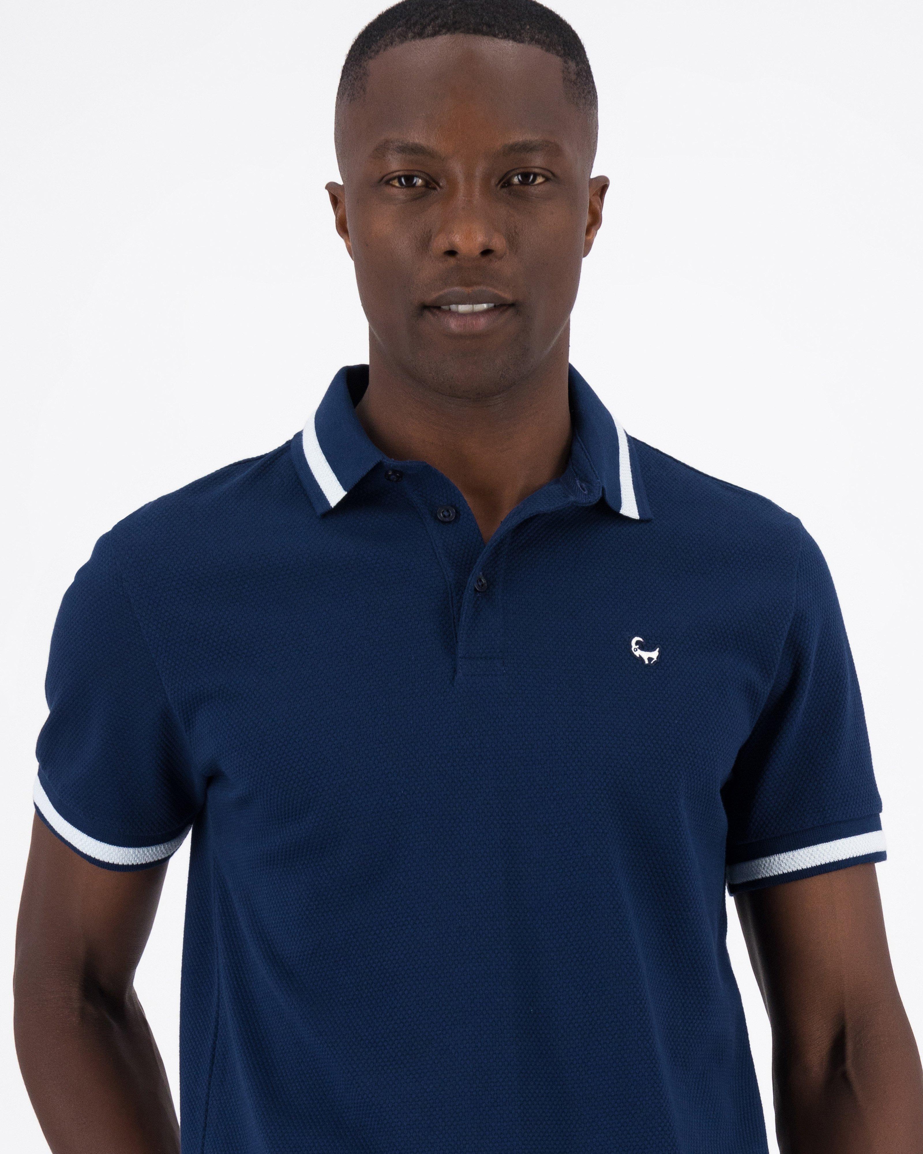 Old Khaki Men's Barclay Tipped Cotton Golfer -  Navy