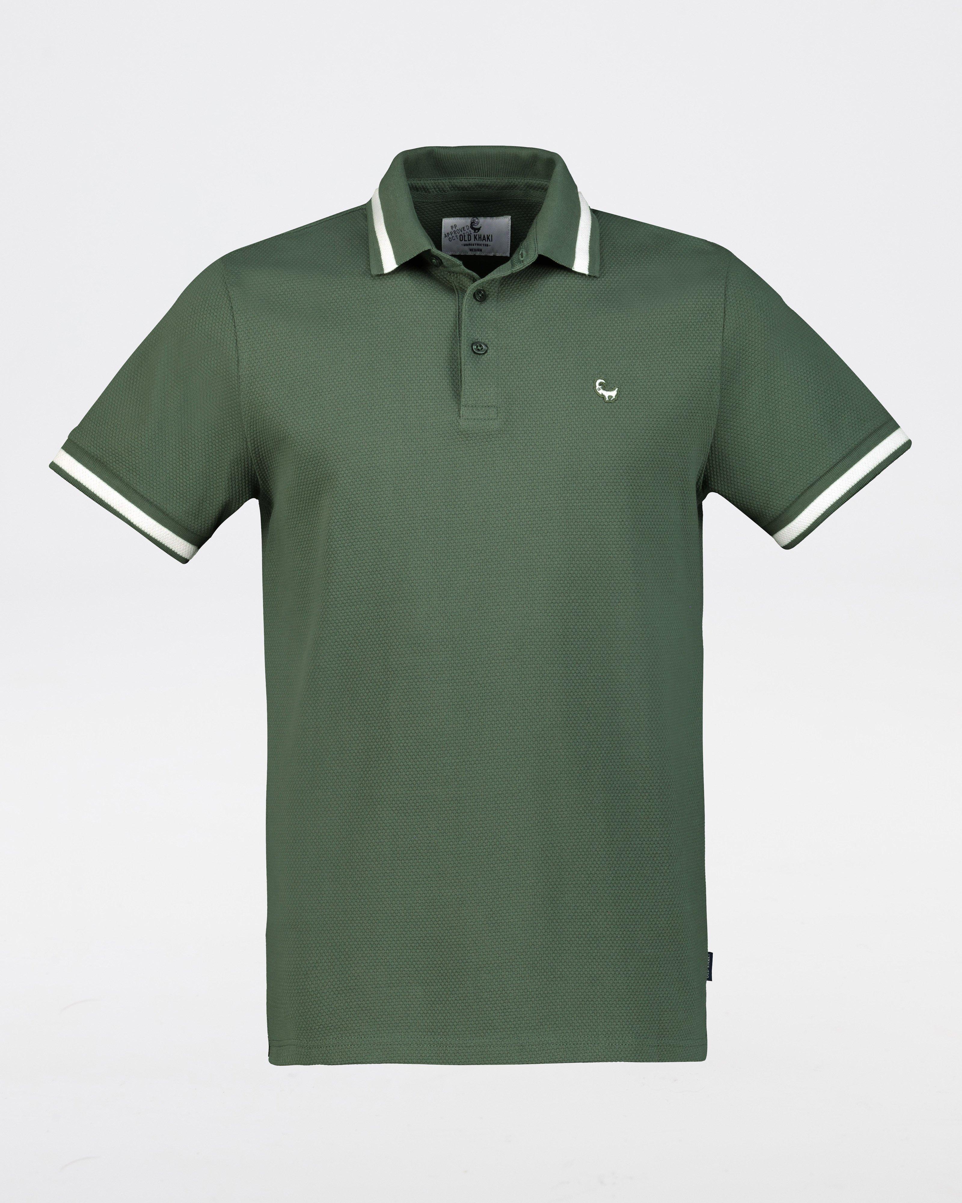 Old Khaki Men's Barclay Tipped Cotton Golfer -  Fatigue