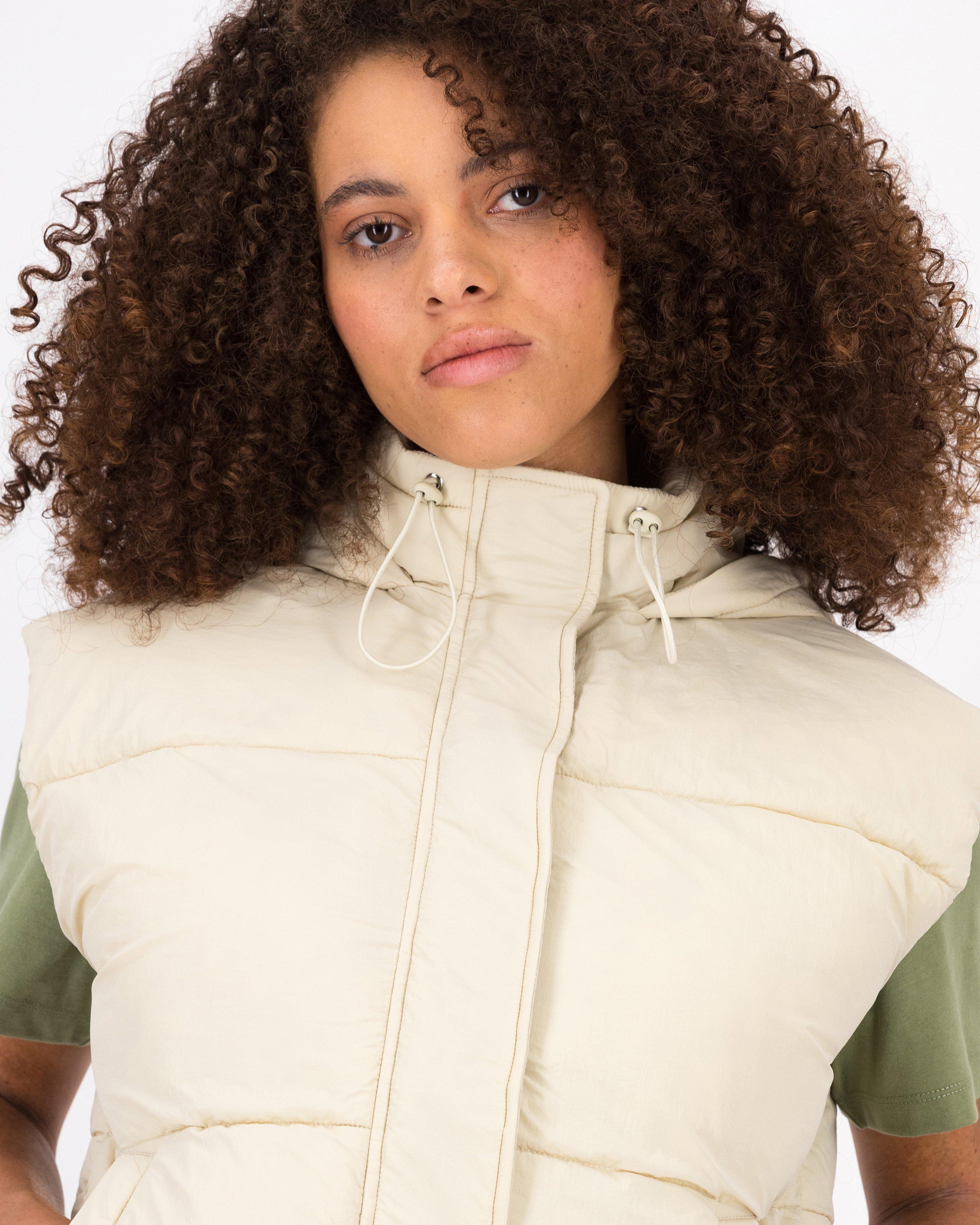 Women’s Maxine Cropped Puffer Gilet  -  Milk