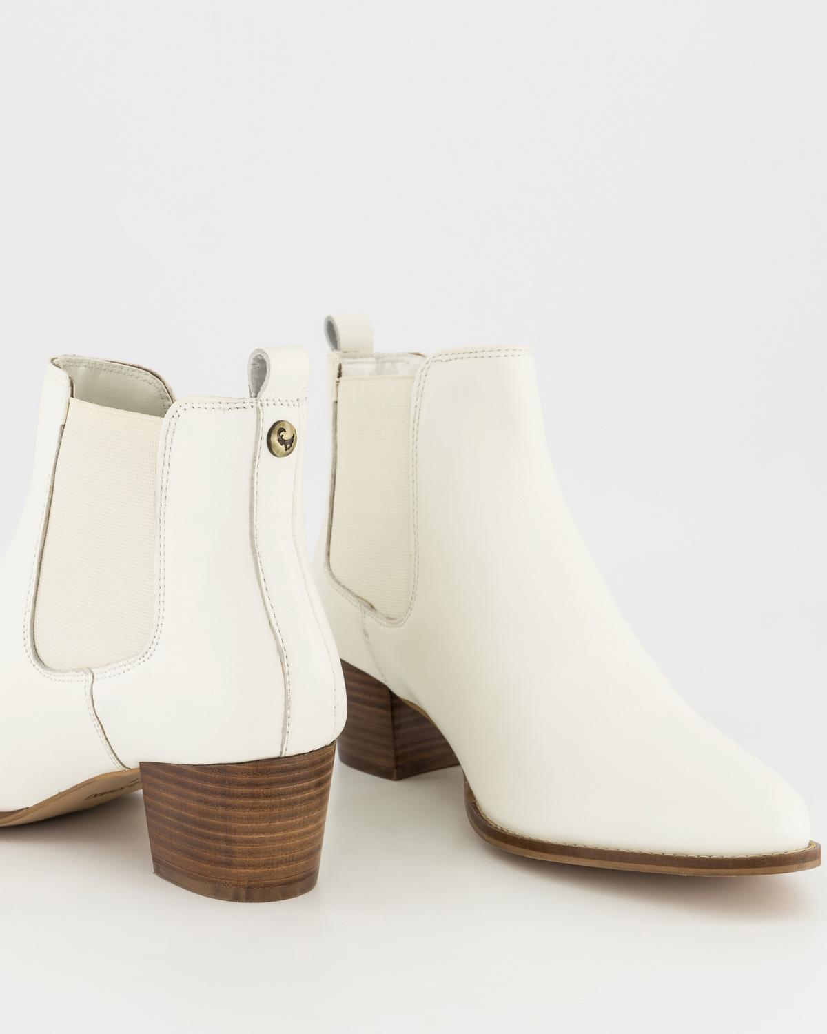 Women’s Odetta Leather Boot  -  Bone