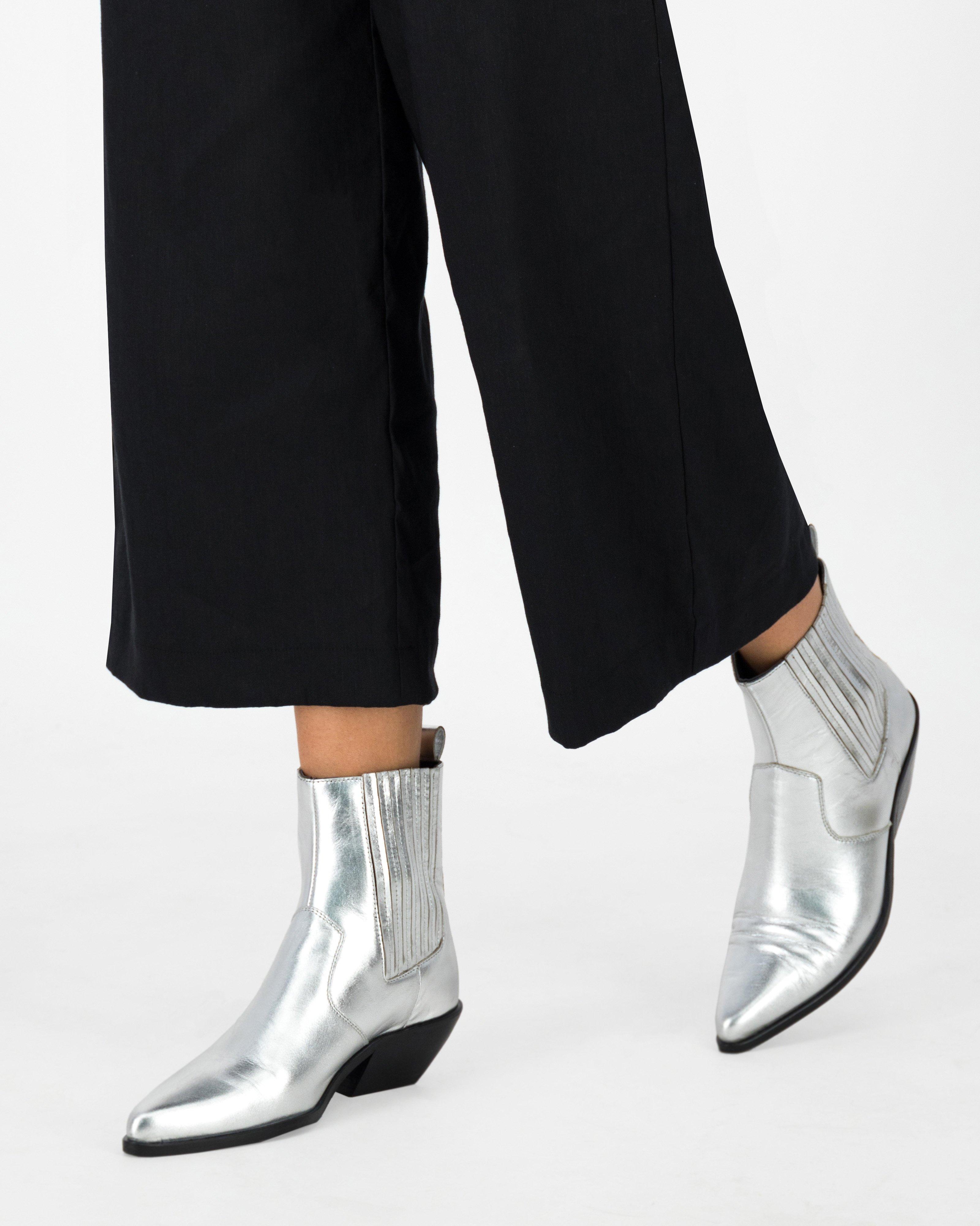 Valerie Western Boot -  Silver