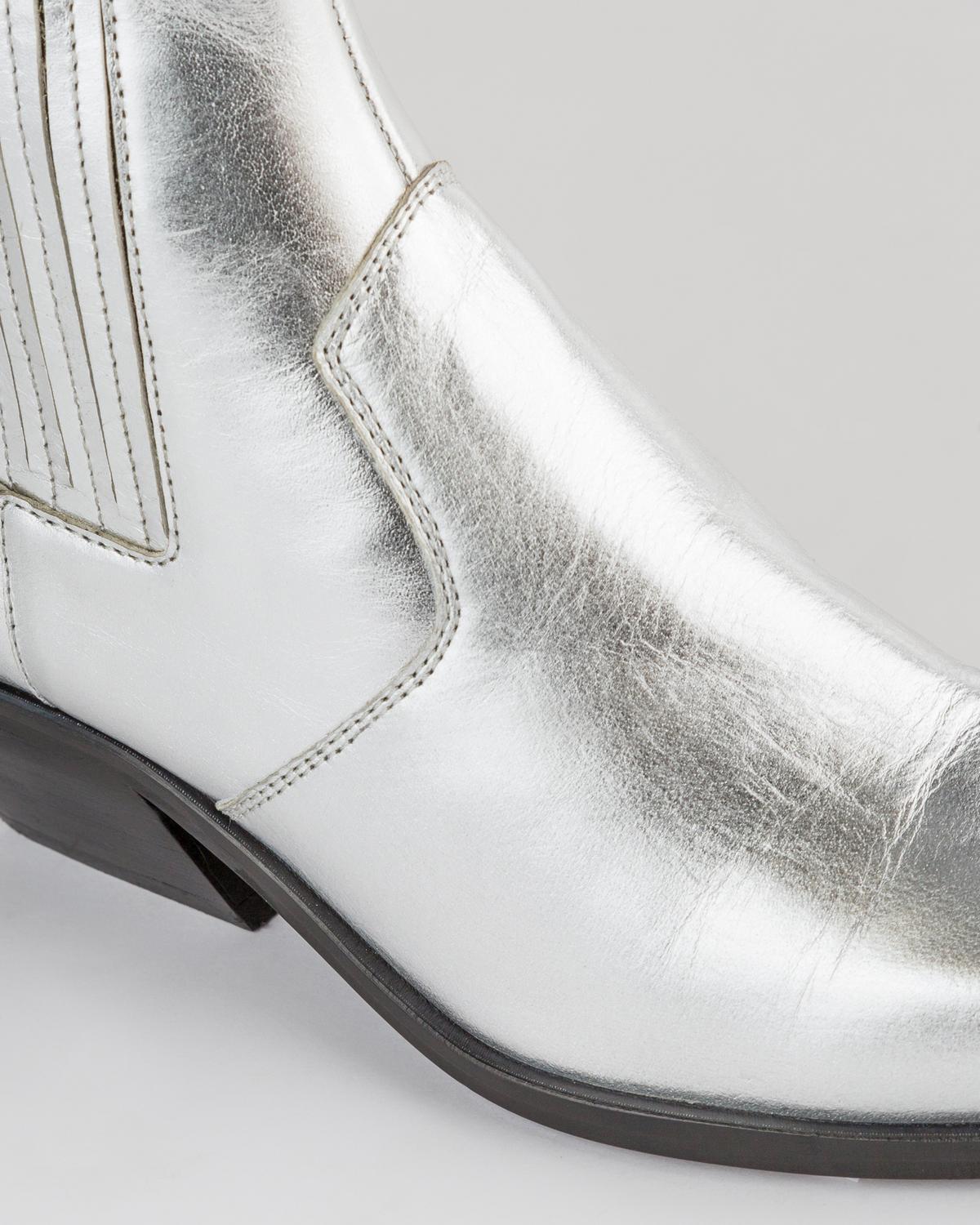 Valerie Western Boot -  Silver