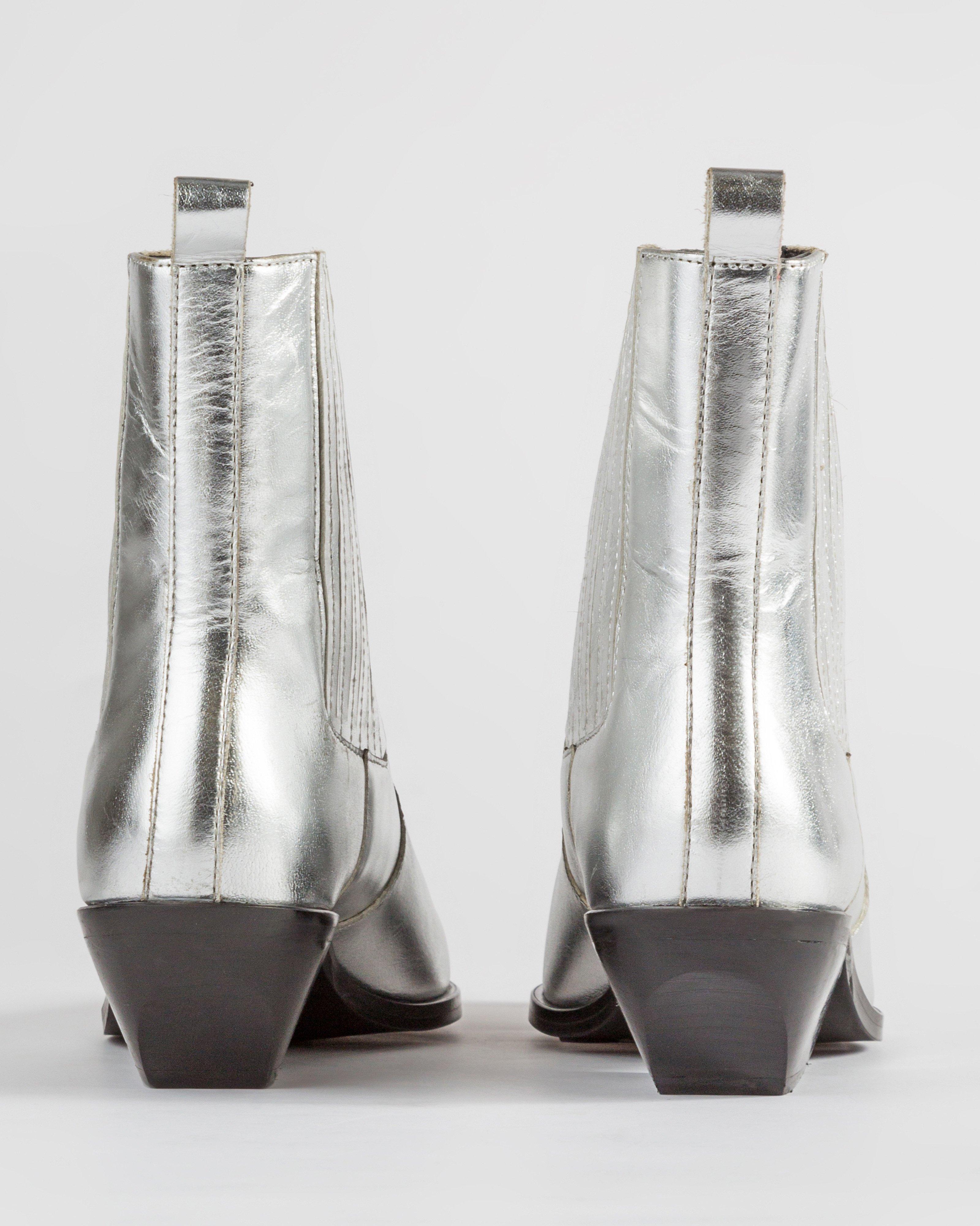 Valerie Western Boot -  Silver