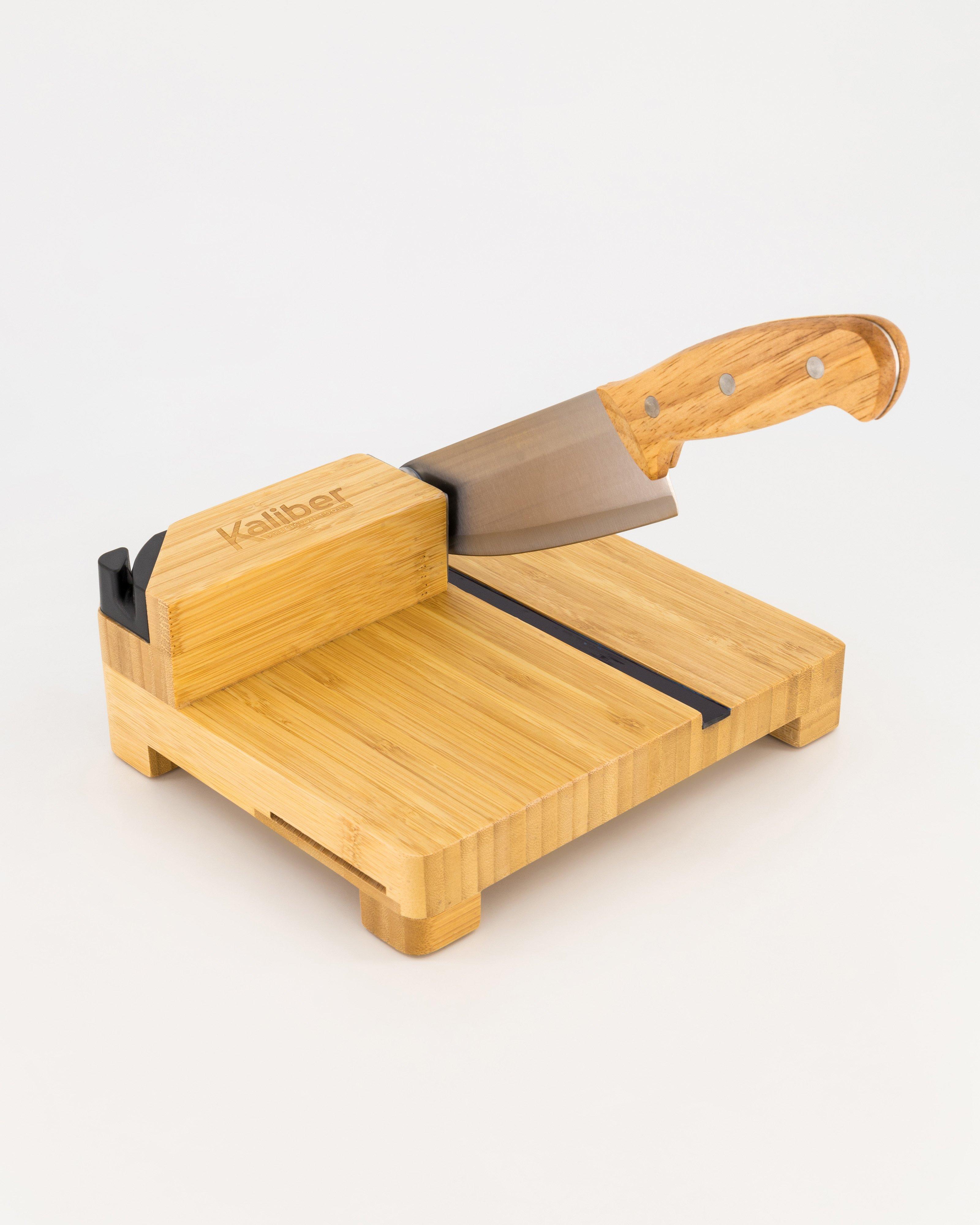 Kaliber Bamboo Biltong Slicer -  Brown