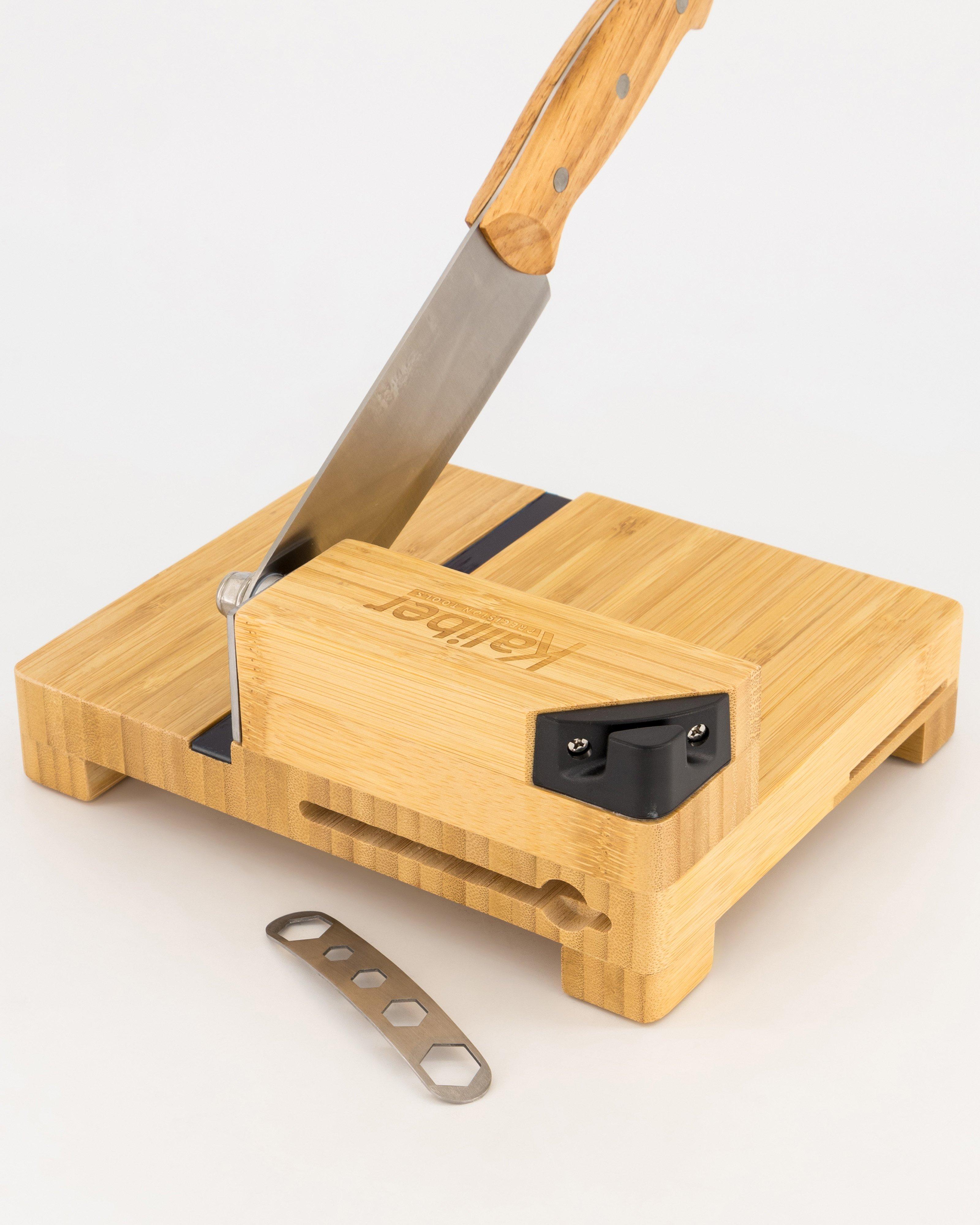 Kaliber Bamboo Biltong Slicer -  Brown