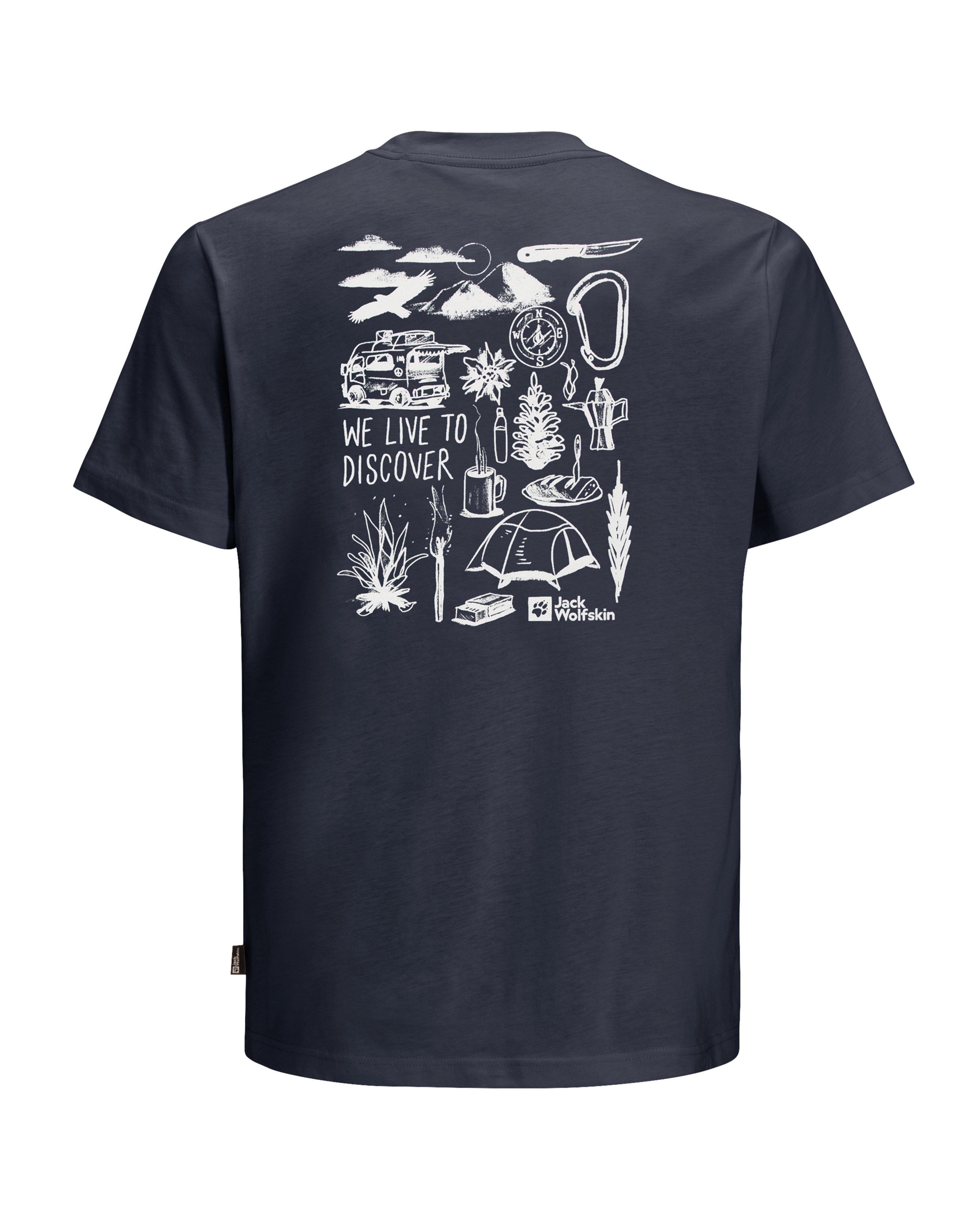 Jack Wolfskin Men’s Discover Short Sleeve T-shirt -  Navy