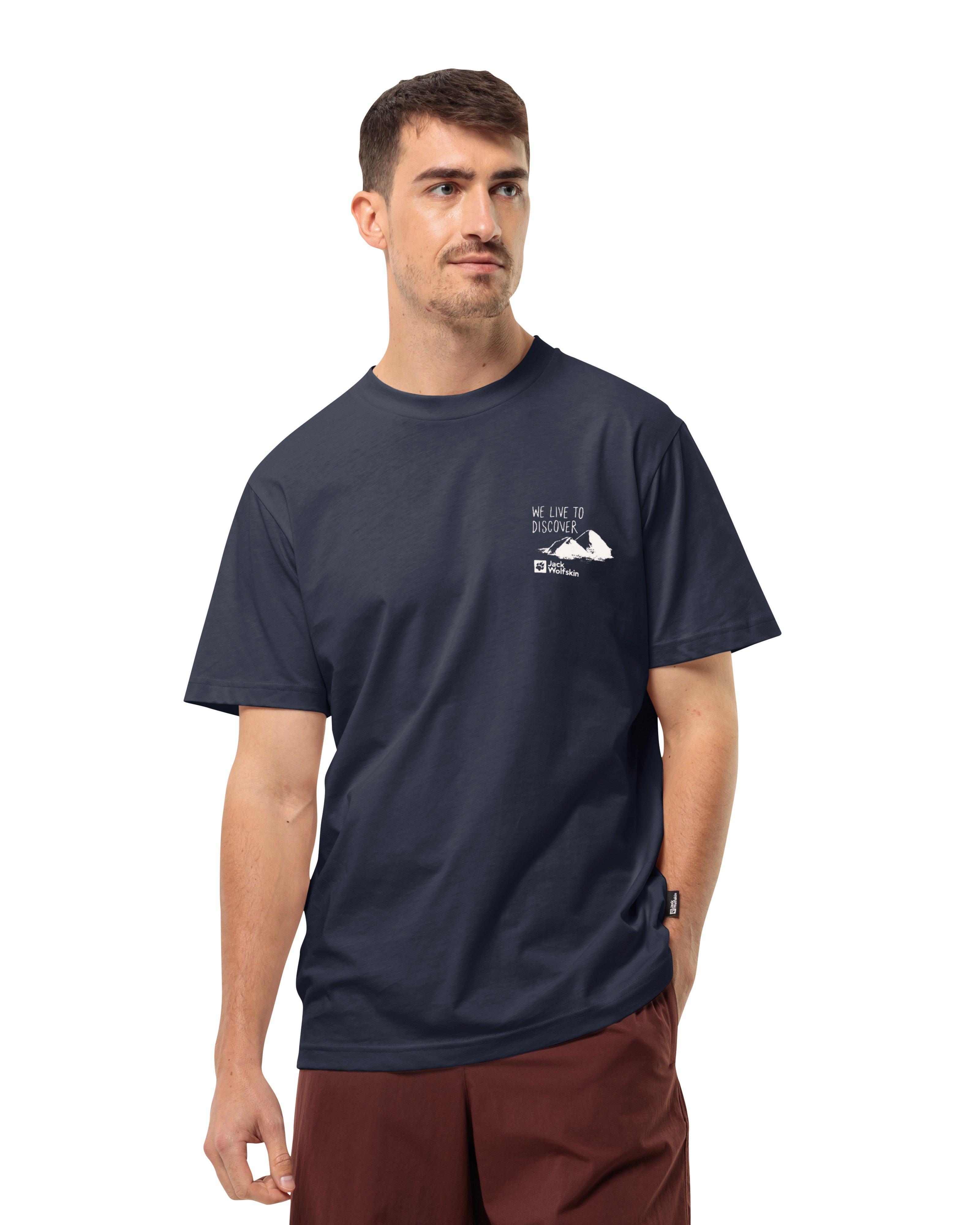 Jack Wolfskin Men’s Discover Short Sleeve T-shirt -  Navy