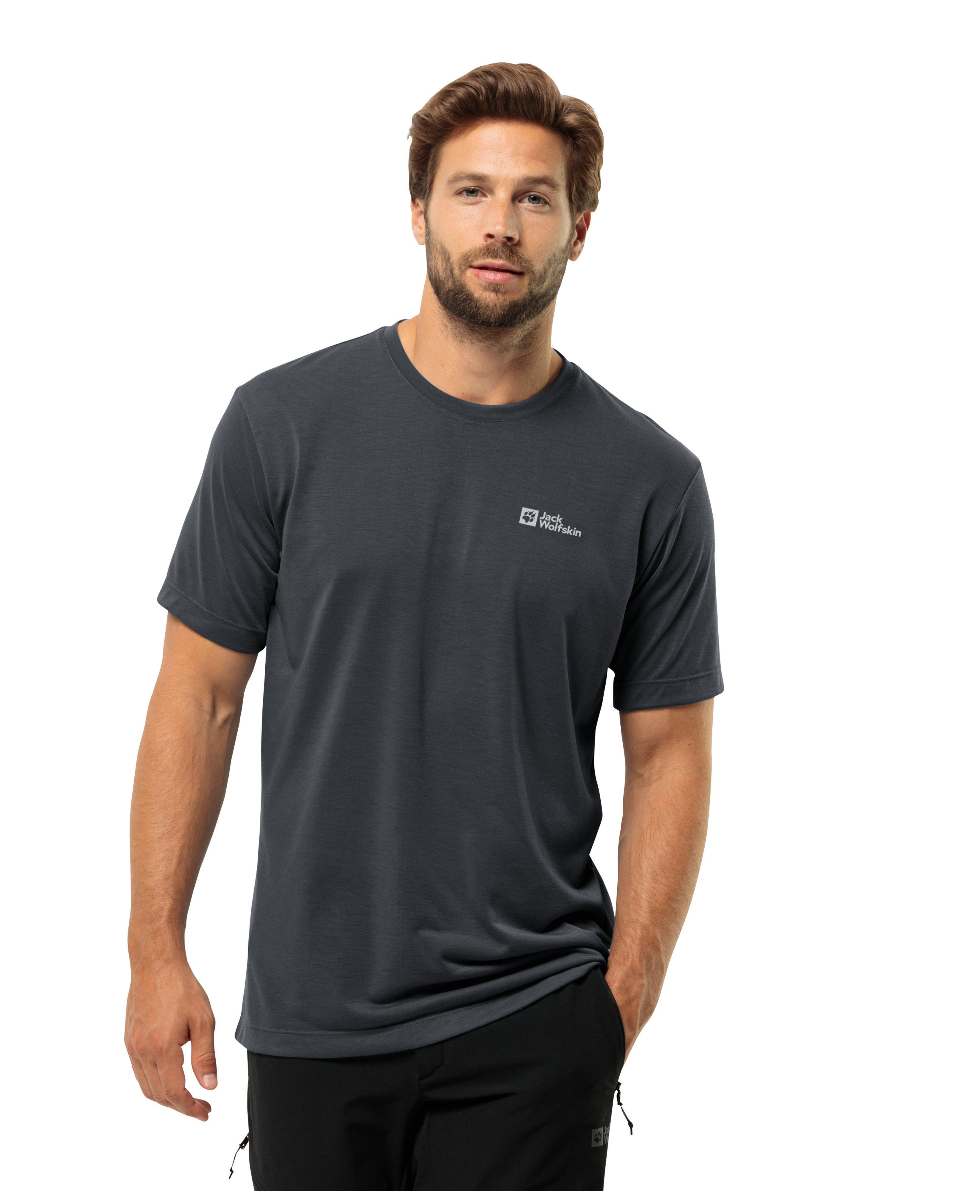 Jack Wolfskin Men’s VONNAN Short Sleeve T-shirt -  Charcoal