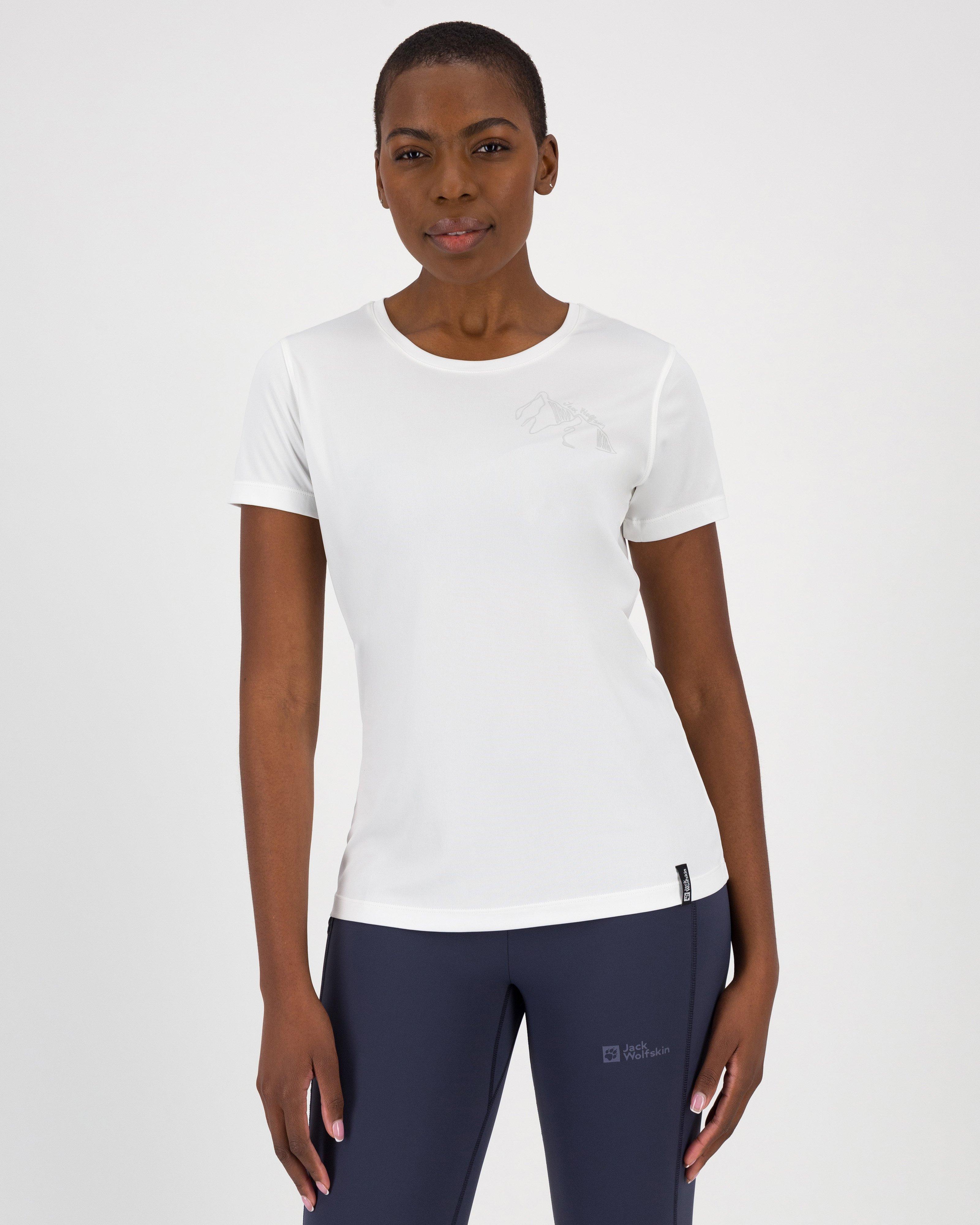 Jack Wolfskin Women’s Peak Graphic T-shirt  -  White