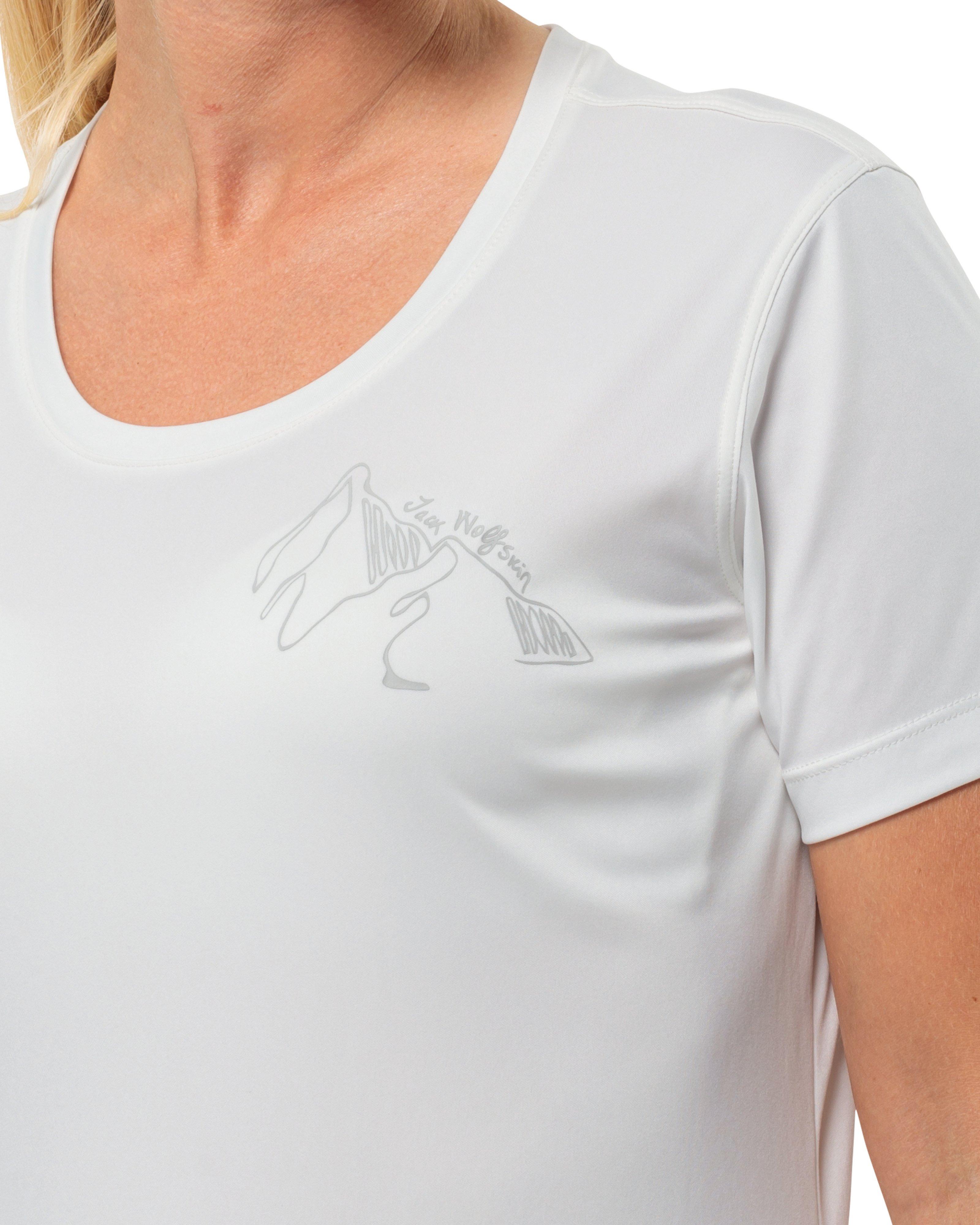 Jack Wolfskin Women’s Peak Graphic T-shirt  -  White