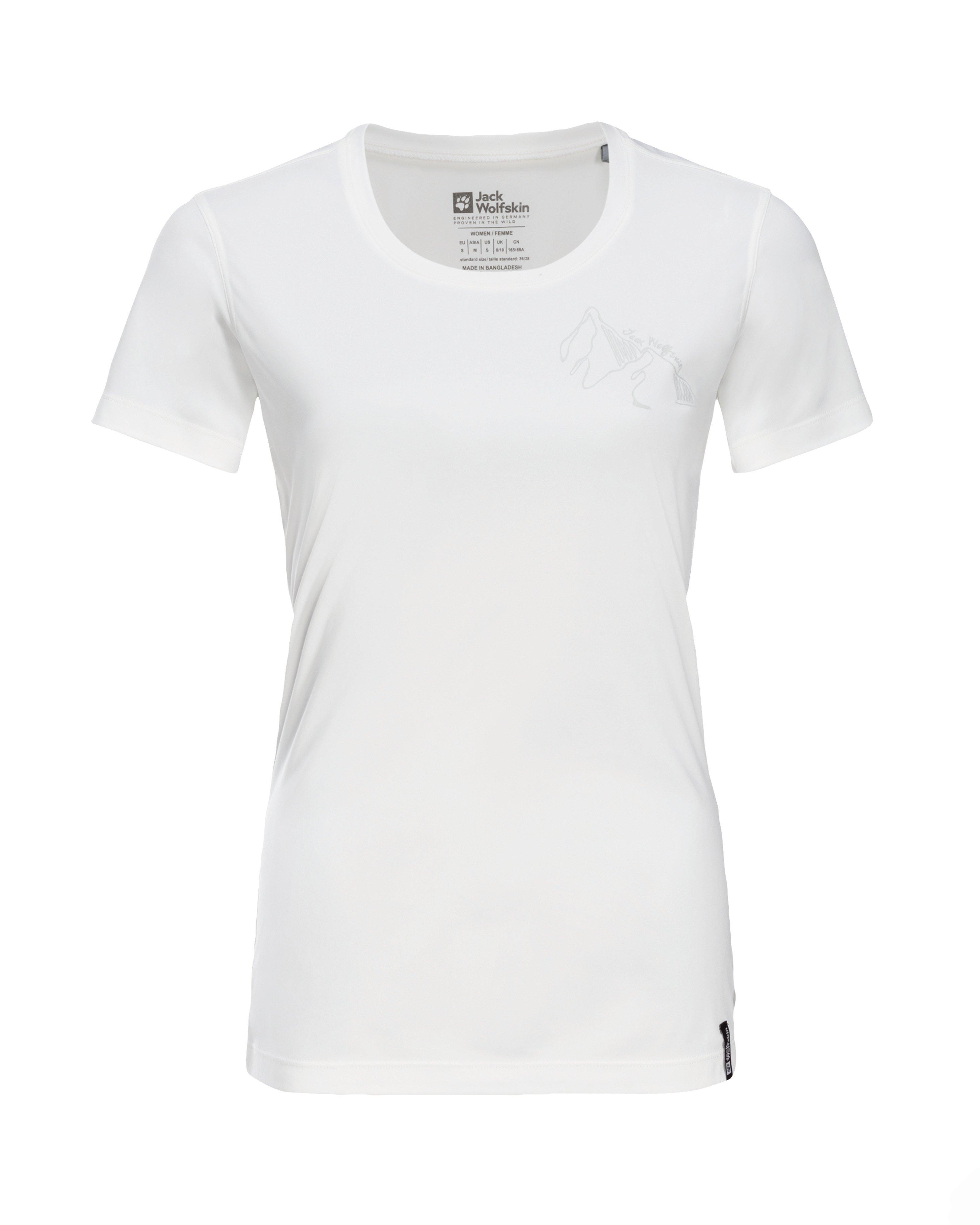 Jack Wolfskin Women’s Peak Graphic T-shirt  -  White