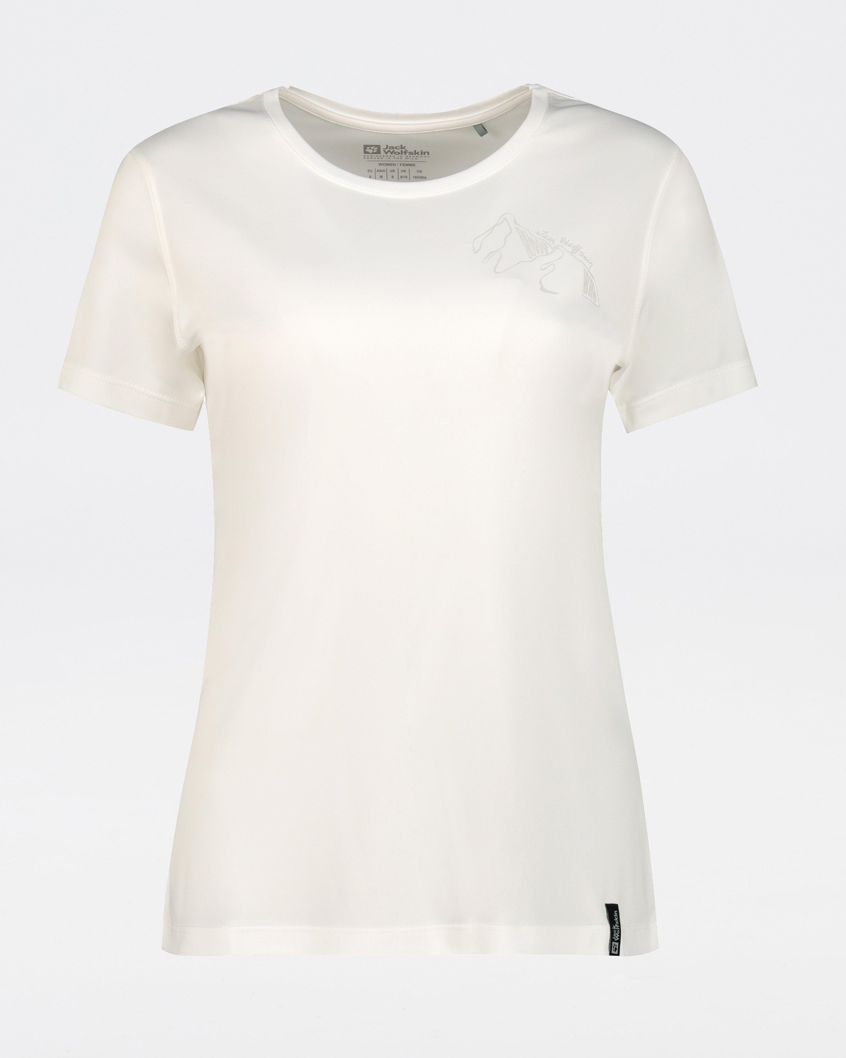 Jack Wolfskin Women’s Peak Graphic T-shirt  -  White