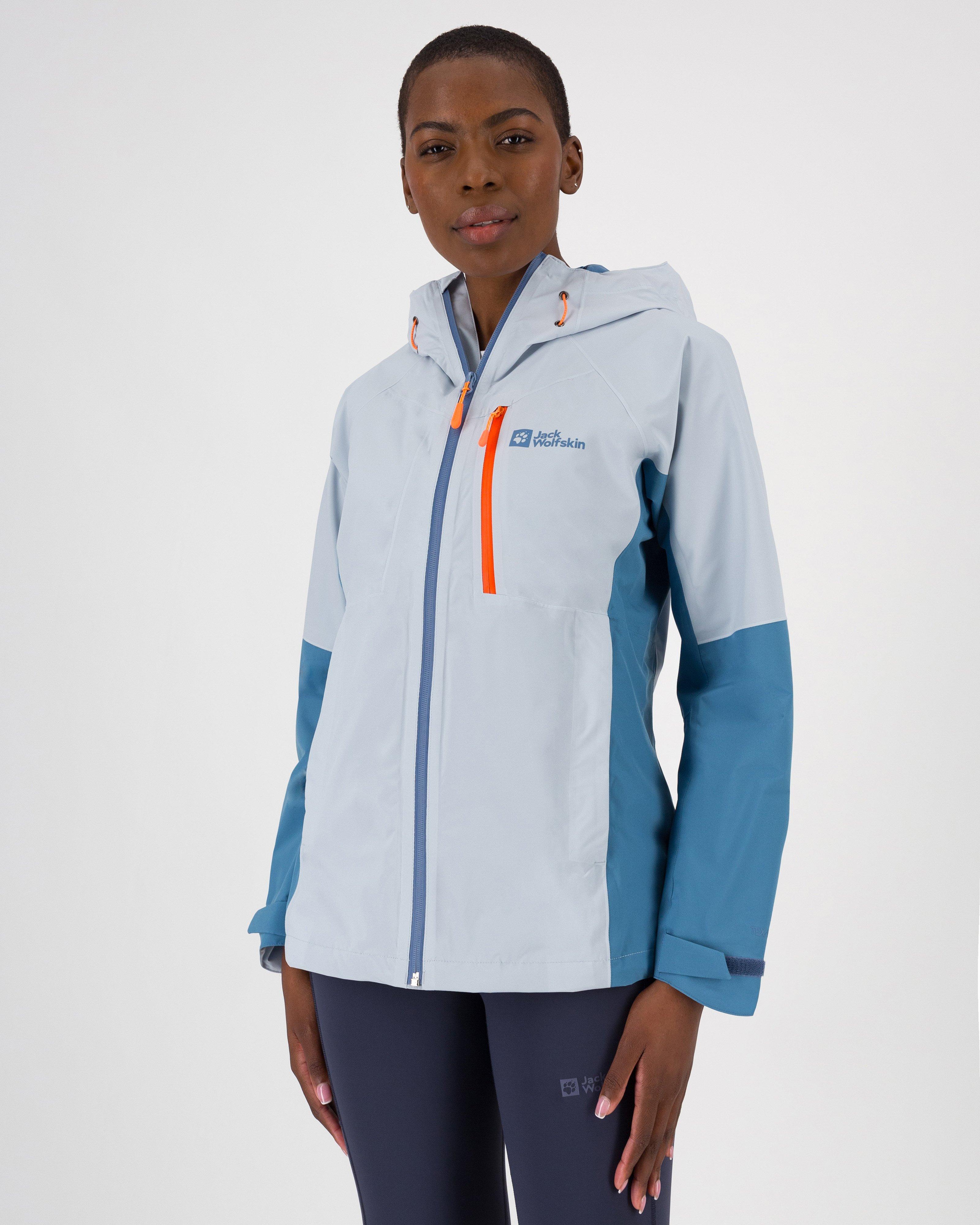 Jack Wolfskin Women’s Eagle Peak 2L Rain Jacket  -  Light Blue