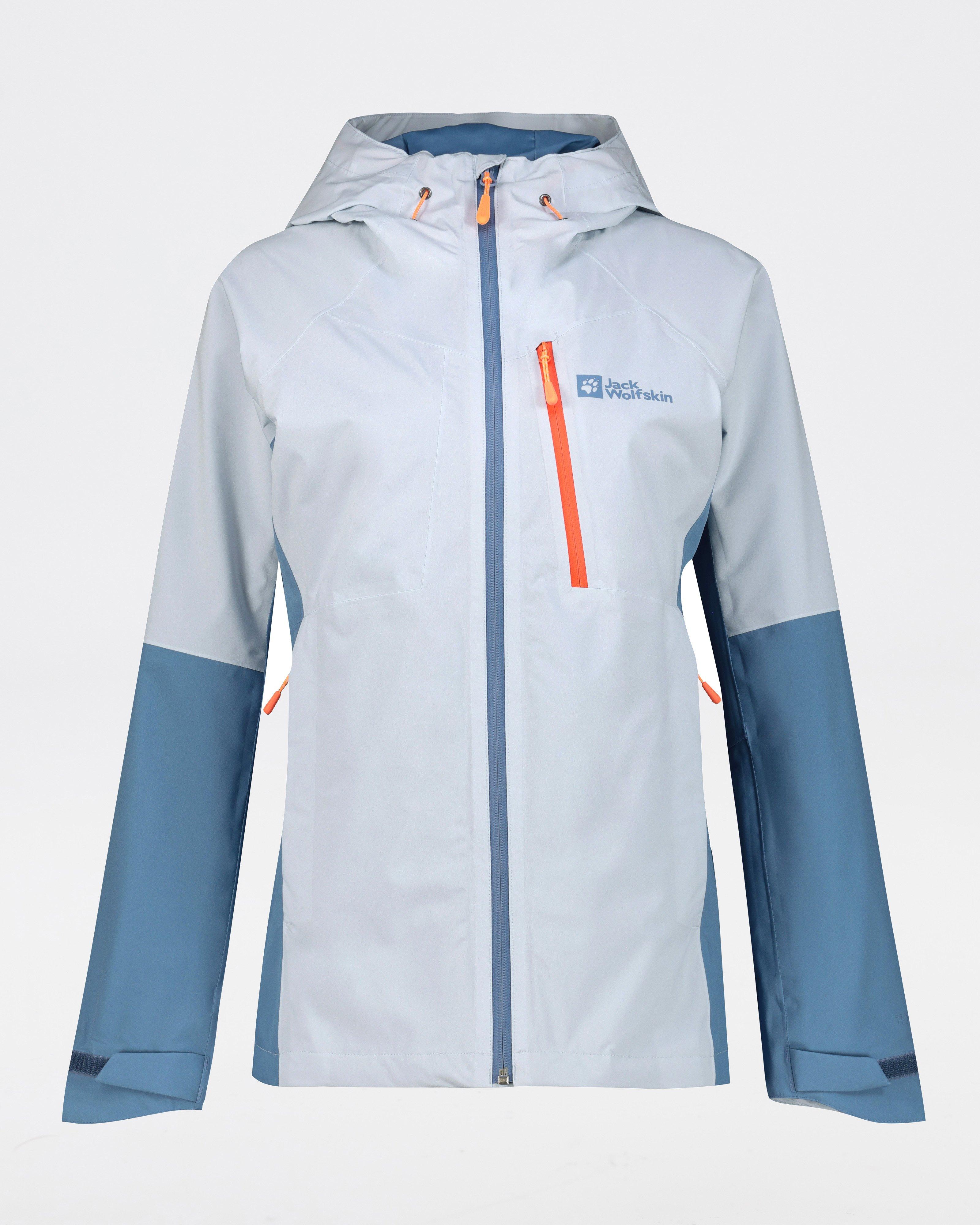 Jack Wolfskin Women’s Eagle Peak 2L Rain Jacket  -  Light Blue