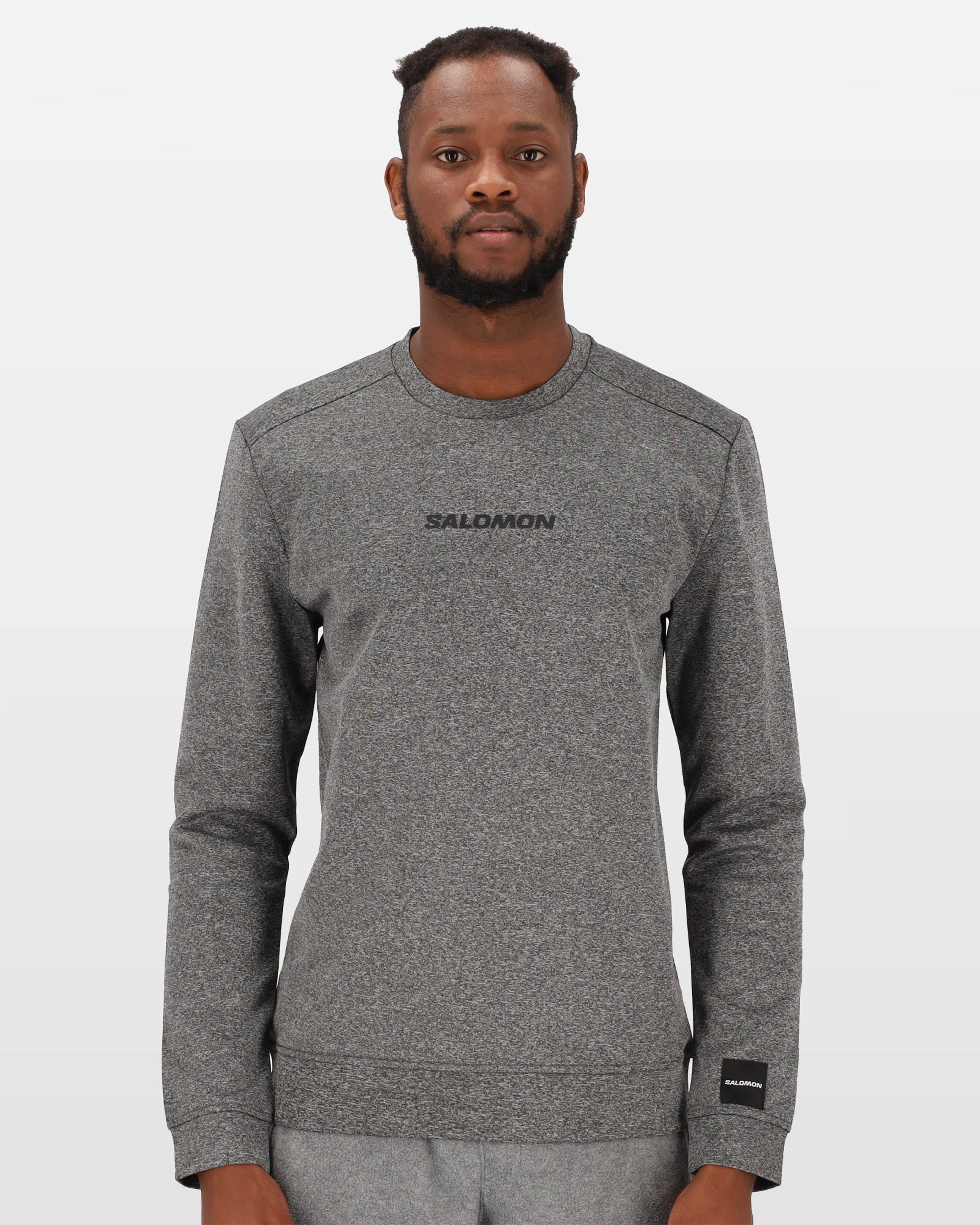 Salomon Men’s Evolve Crew Neck Top -  Charcoal