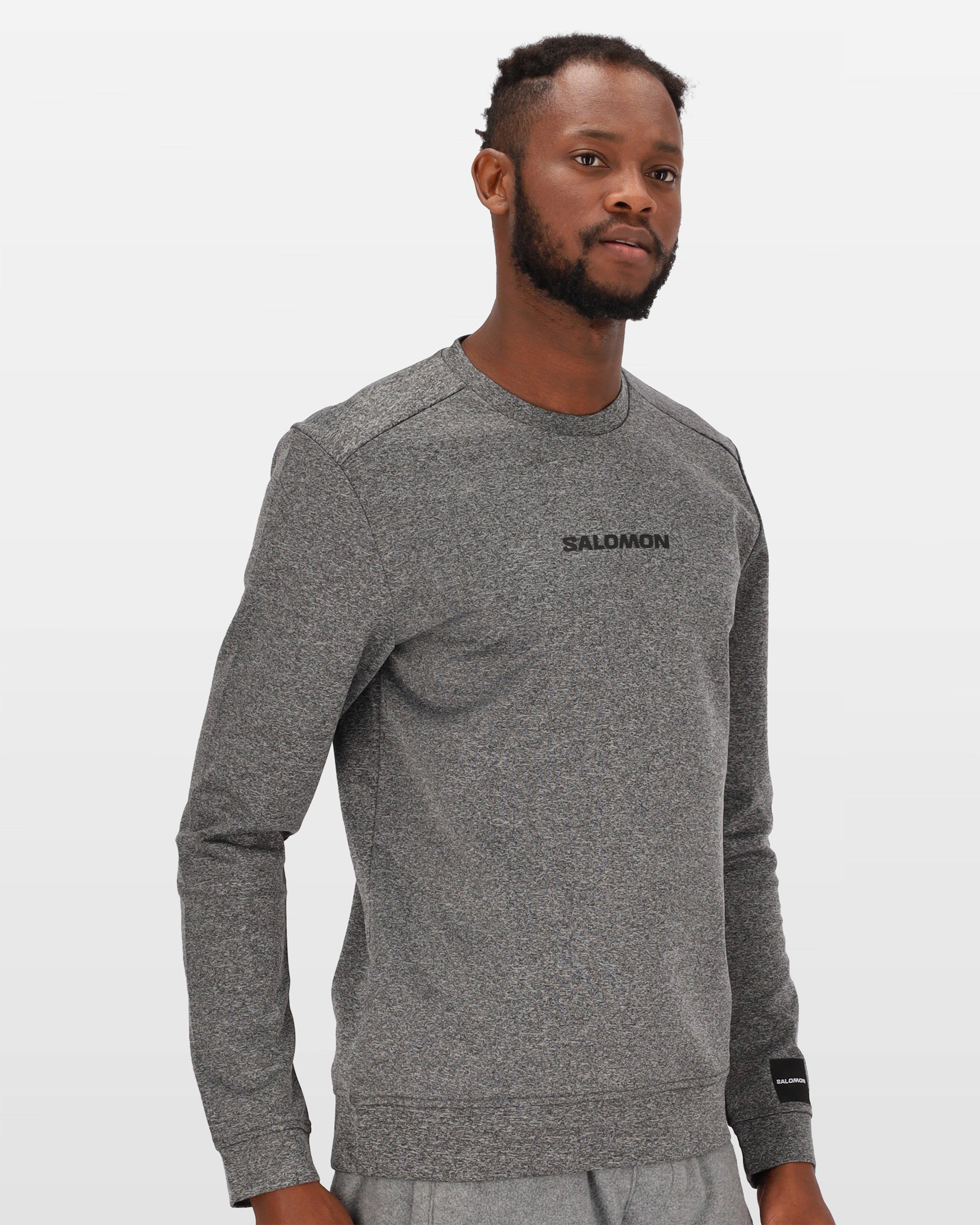 Salomon Men’s Evolve Crew Neck Top -  Charcoal