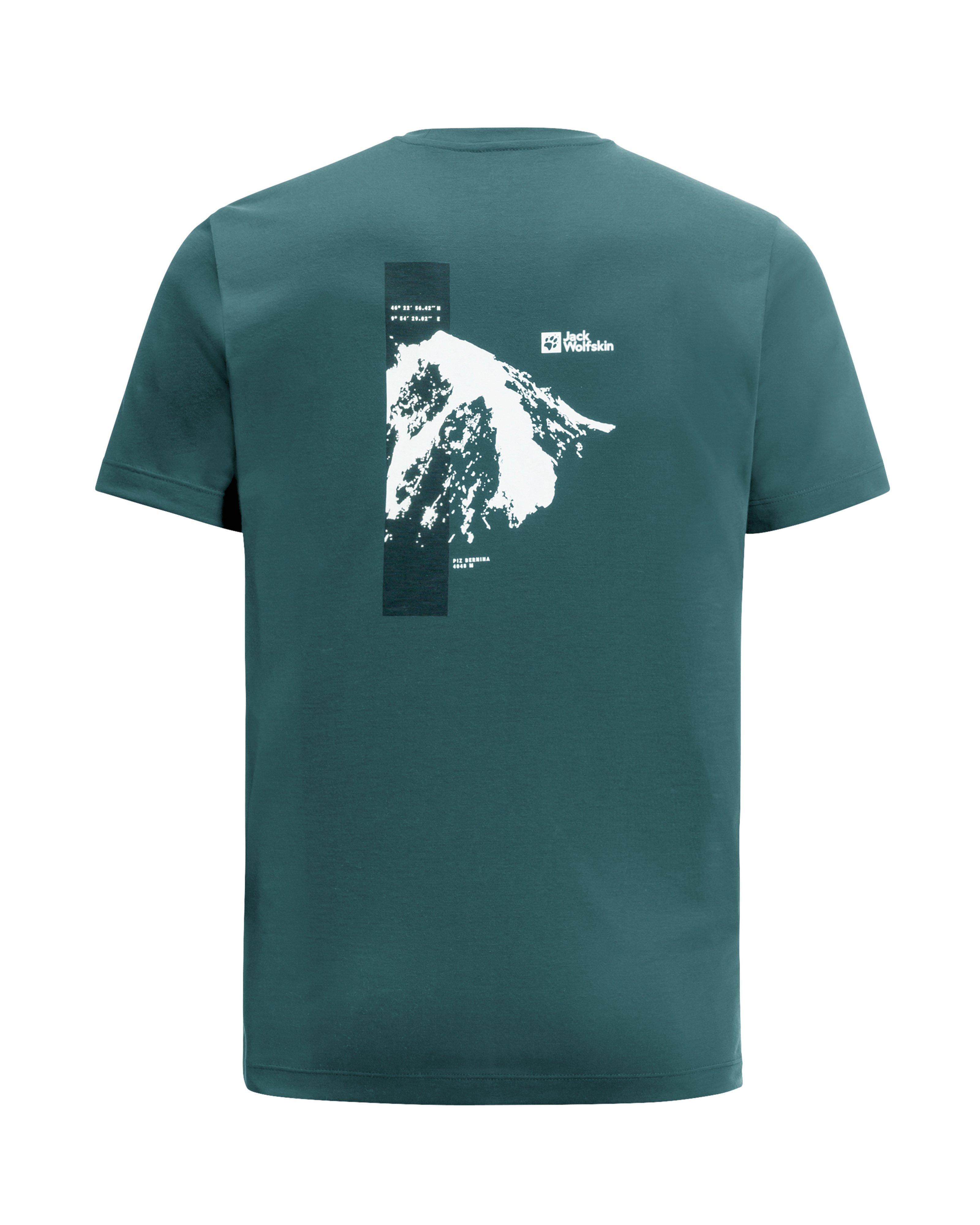 Jack Wolfskin Men’s VONNAN Graphic Short Sleeve T-shirt -  Green