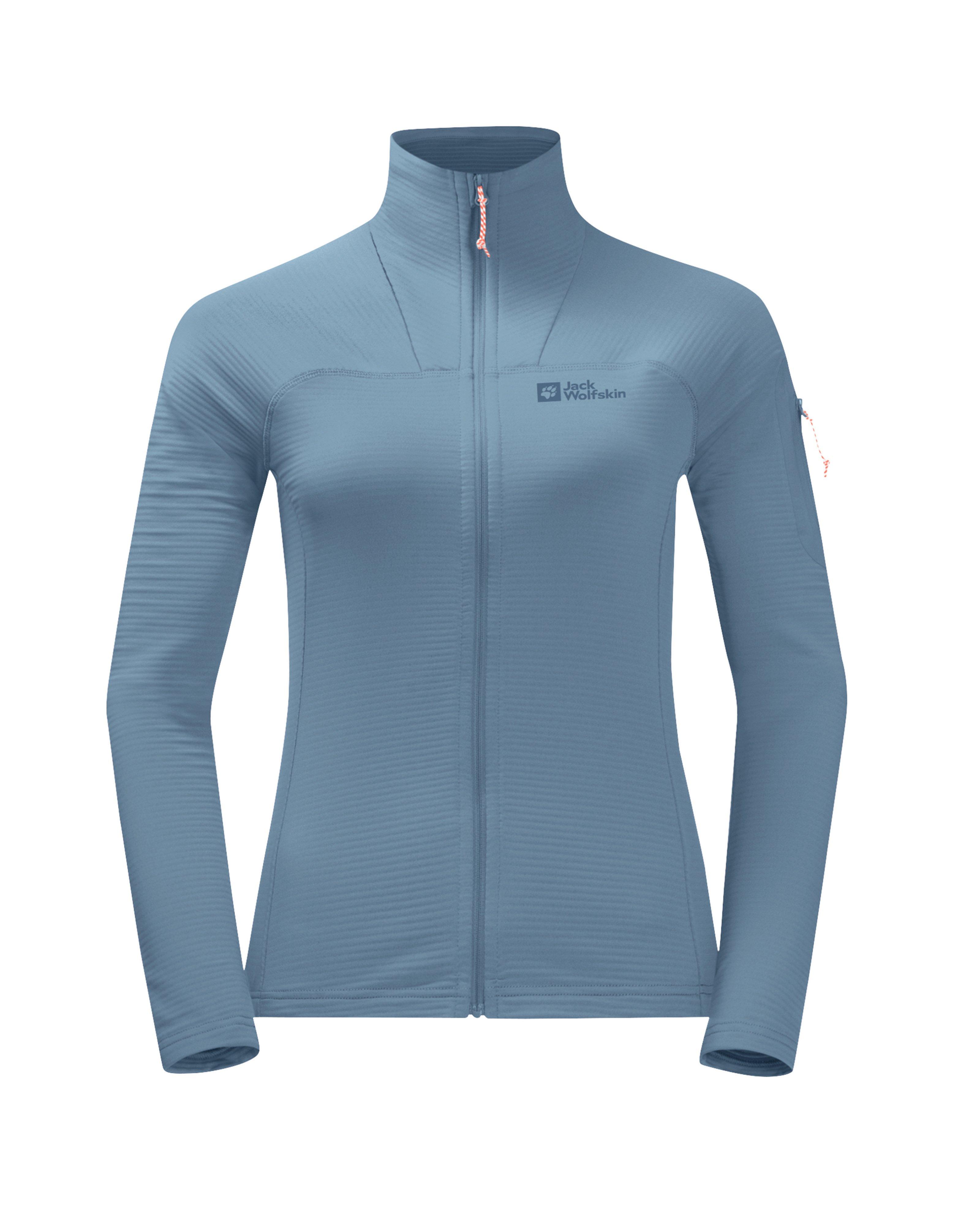 Jack Wolfskin Women’s Prelight Full Zip Fleece Jacket  -  Mid Blue