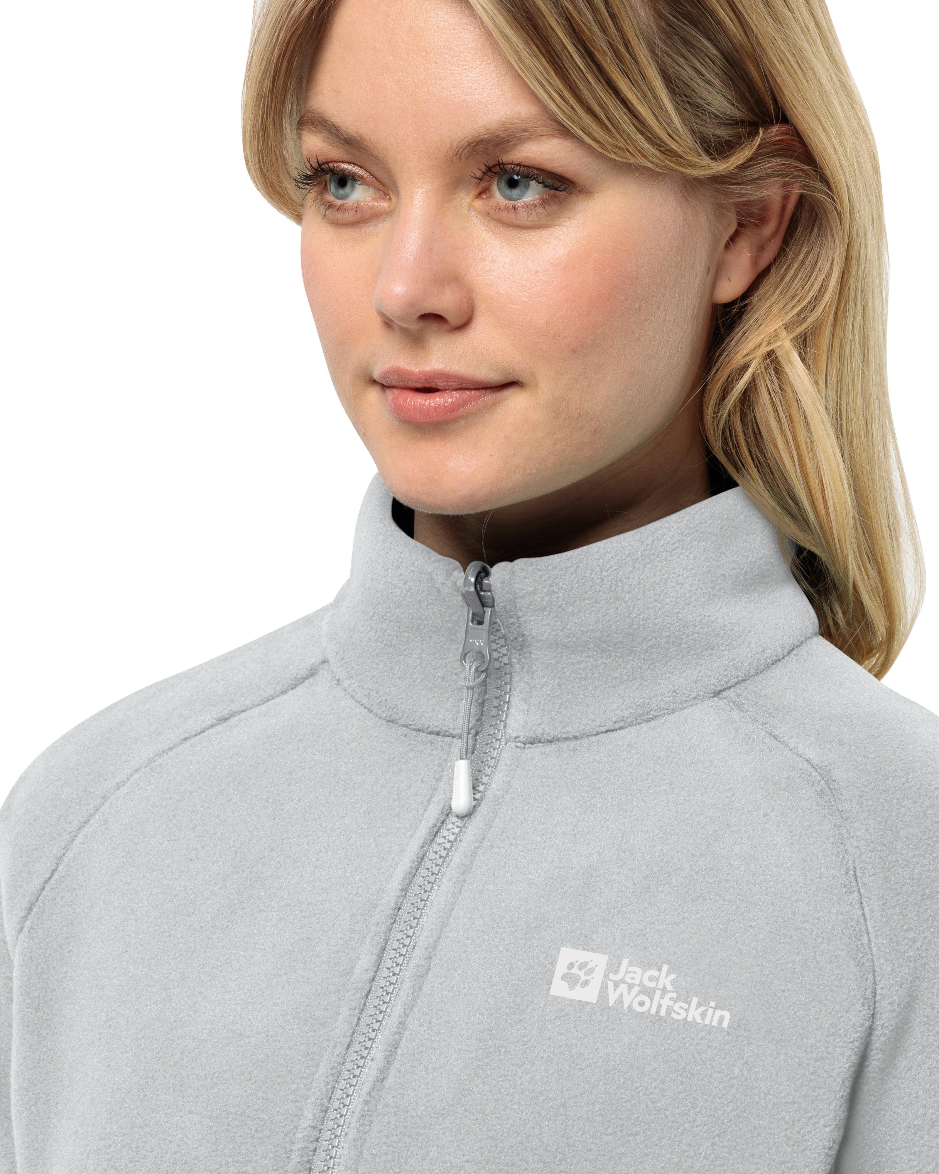 Jack Wolfskin Women’s Moonrise Full Zip Fleece Jacket -  Light Grey