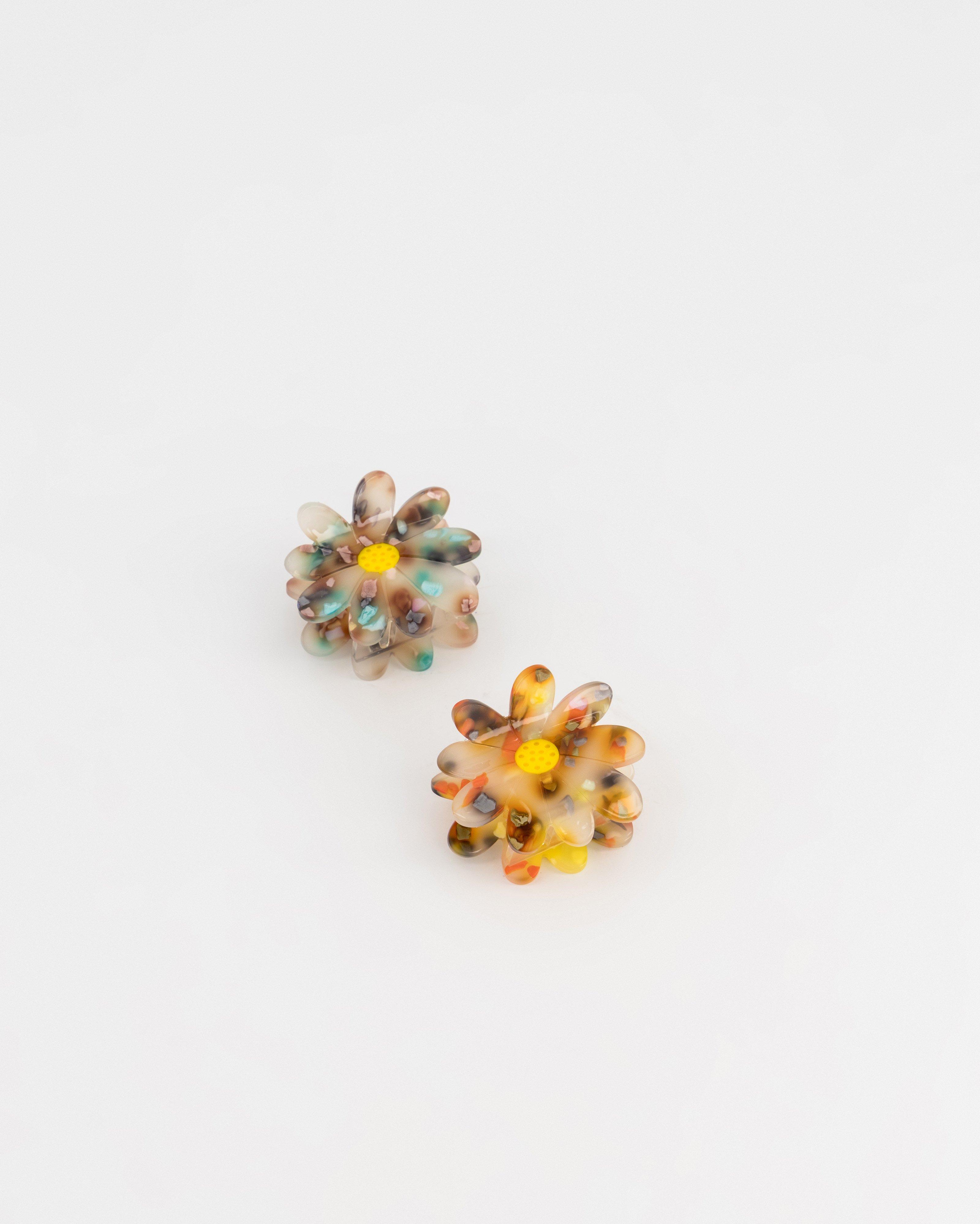 Women’s Flower Resin Clips 2-Pack -  Blue