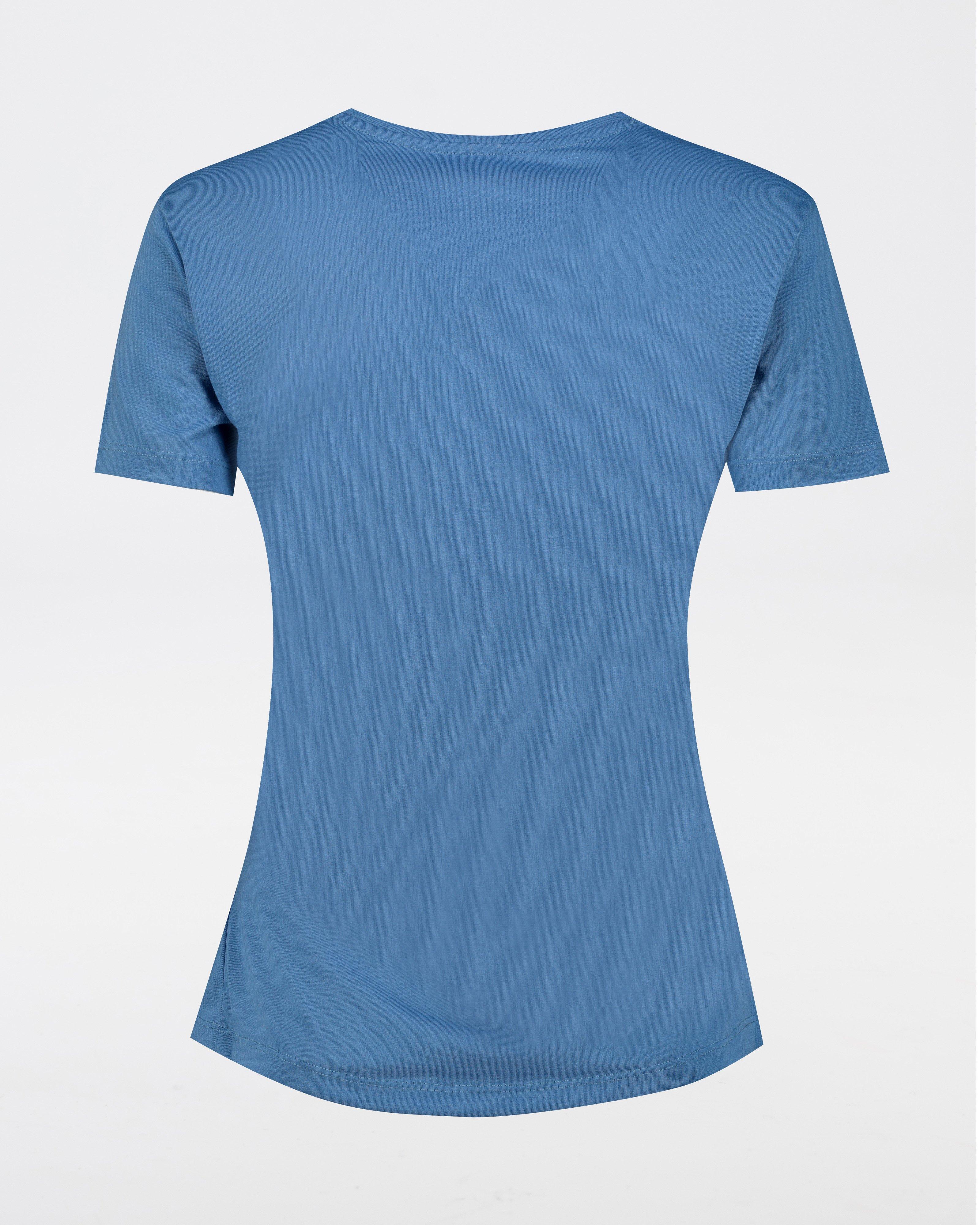 Jack Wolfskin Women’s VONNAN Short Sleeve T-shirt -  Mid Blue