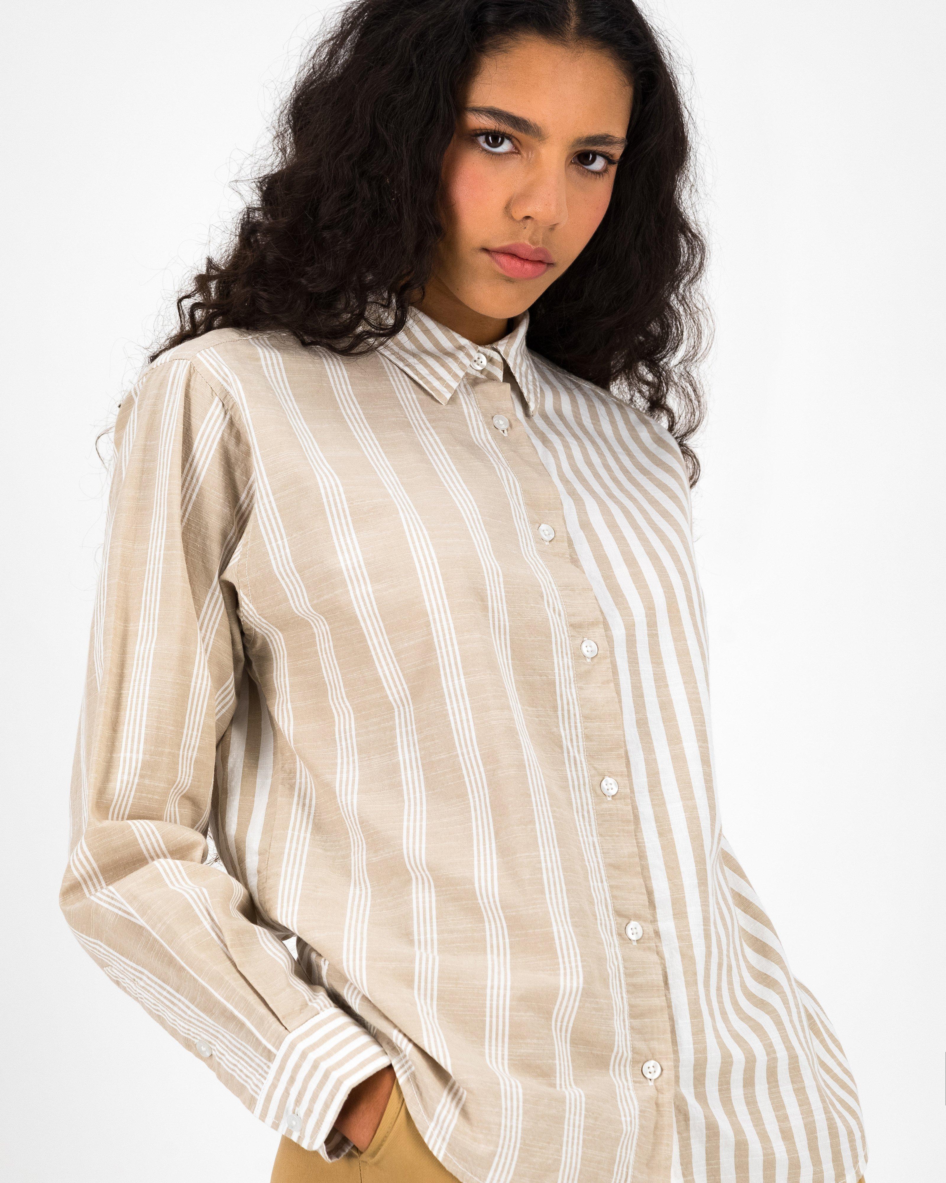 Women’s Zuri Stripe Shirt -  Stone