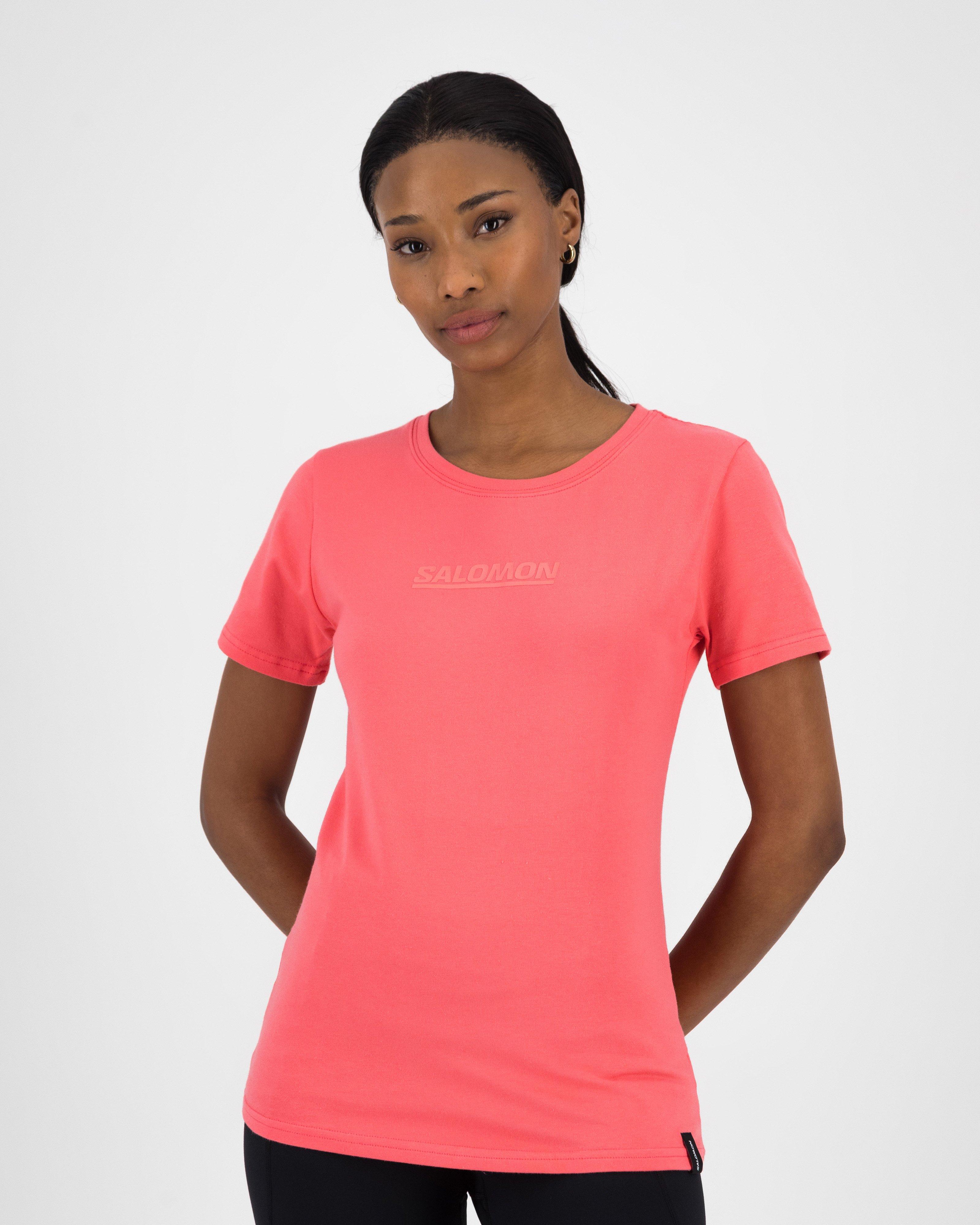 Salomon Women’s Scoop Neck Cotton T-shirt -  Coral