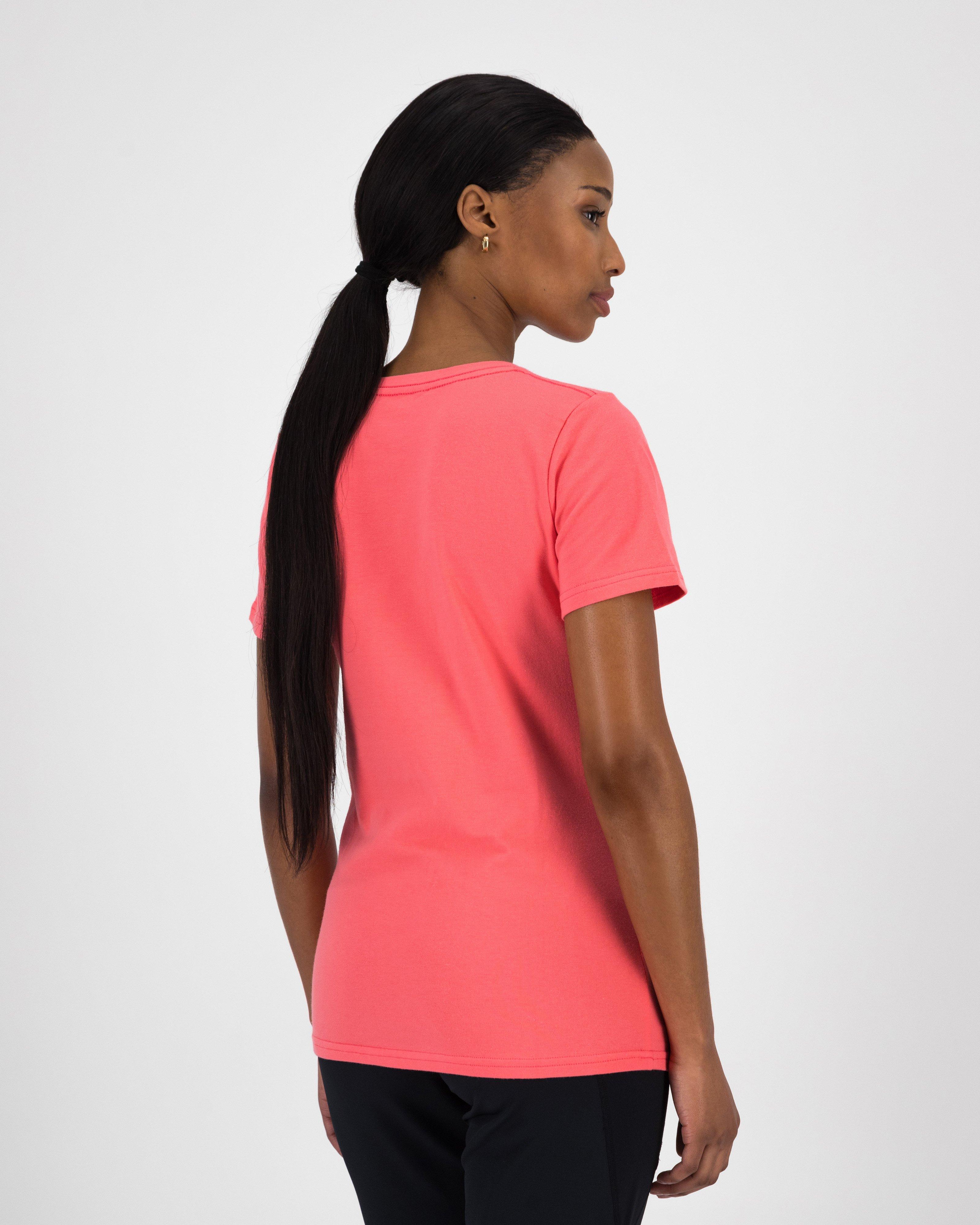 Salomon Women’s Scoop Neck Cotton T-shirt -  Coral