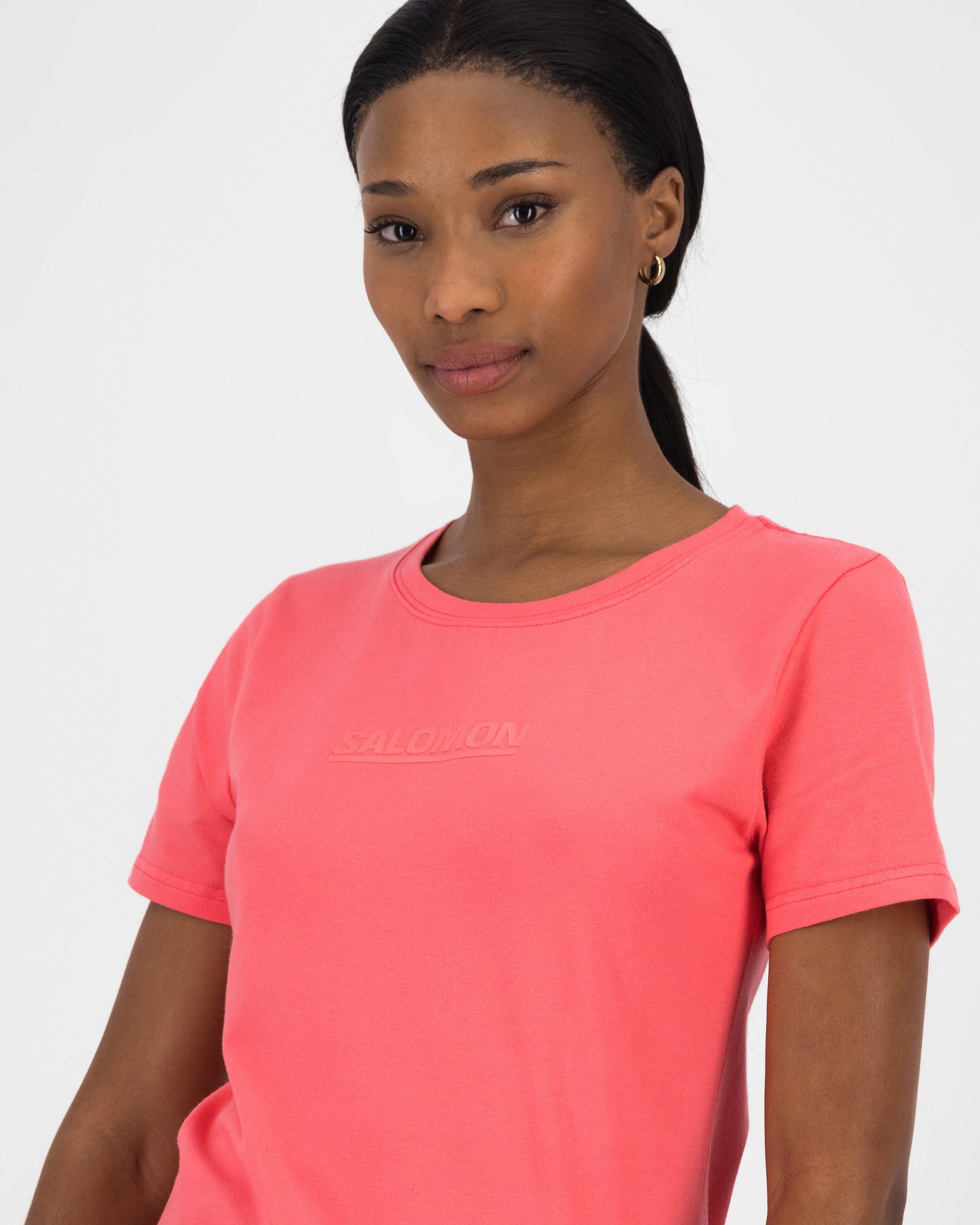 Salomon Women’s Scoop Neck Cotton T-shirt -  Coral