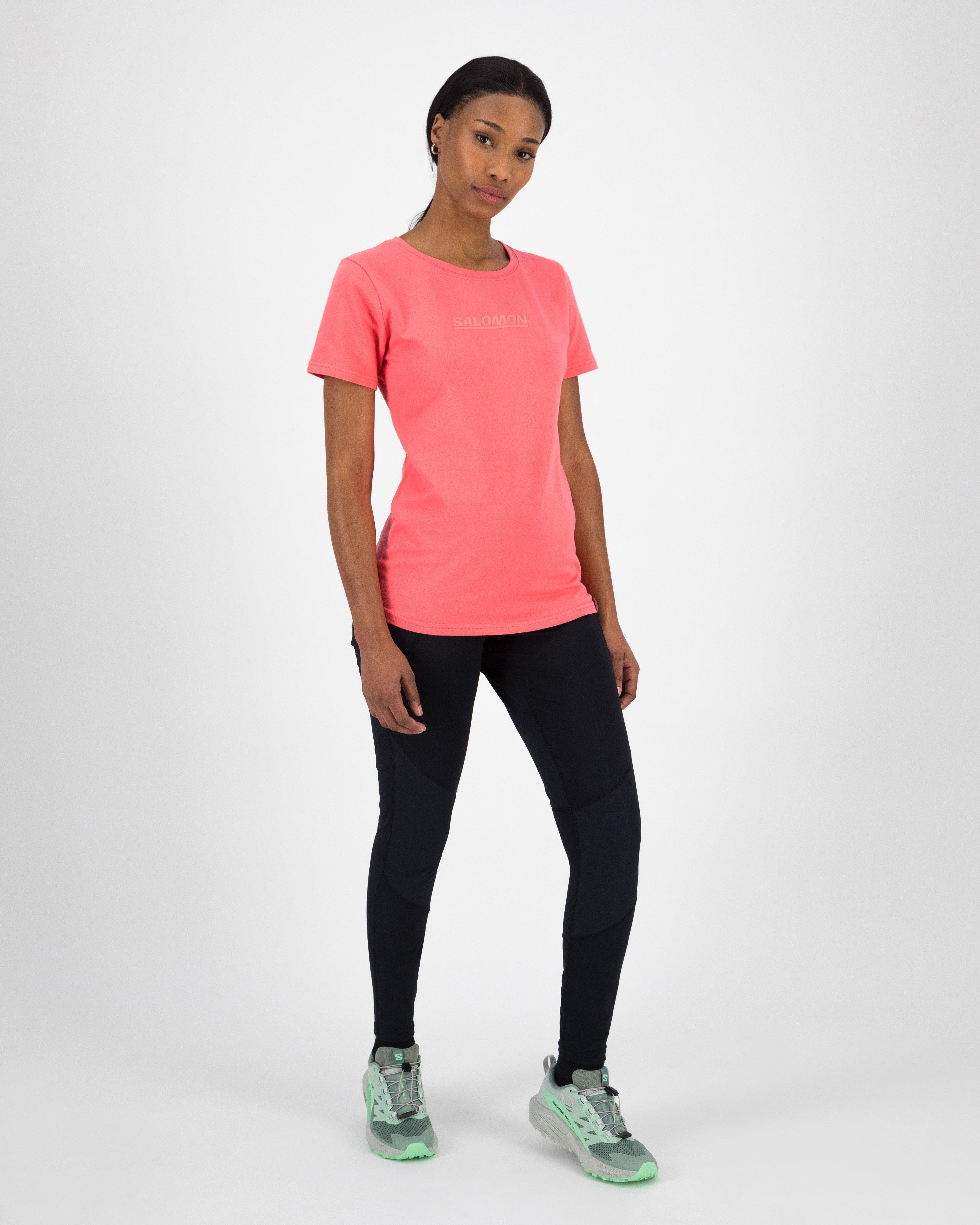 Salomon Women’s Scoop Neck Cotton T-shirt -  Coral