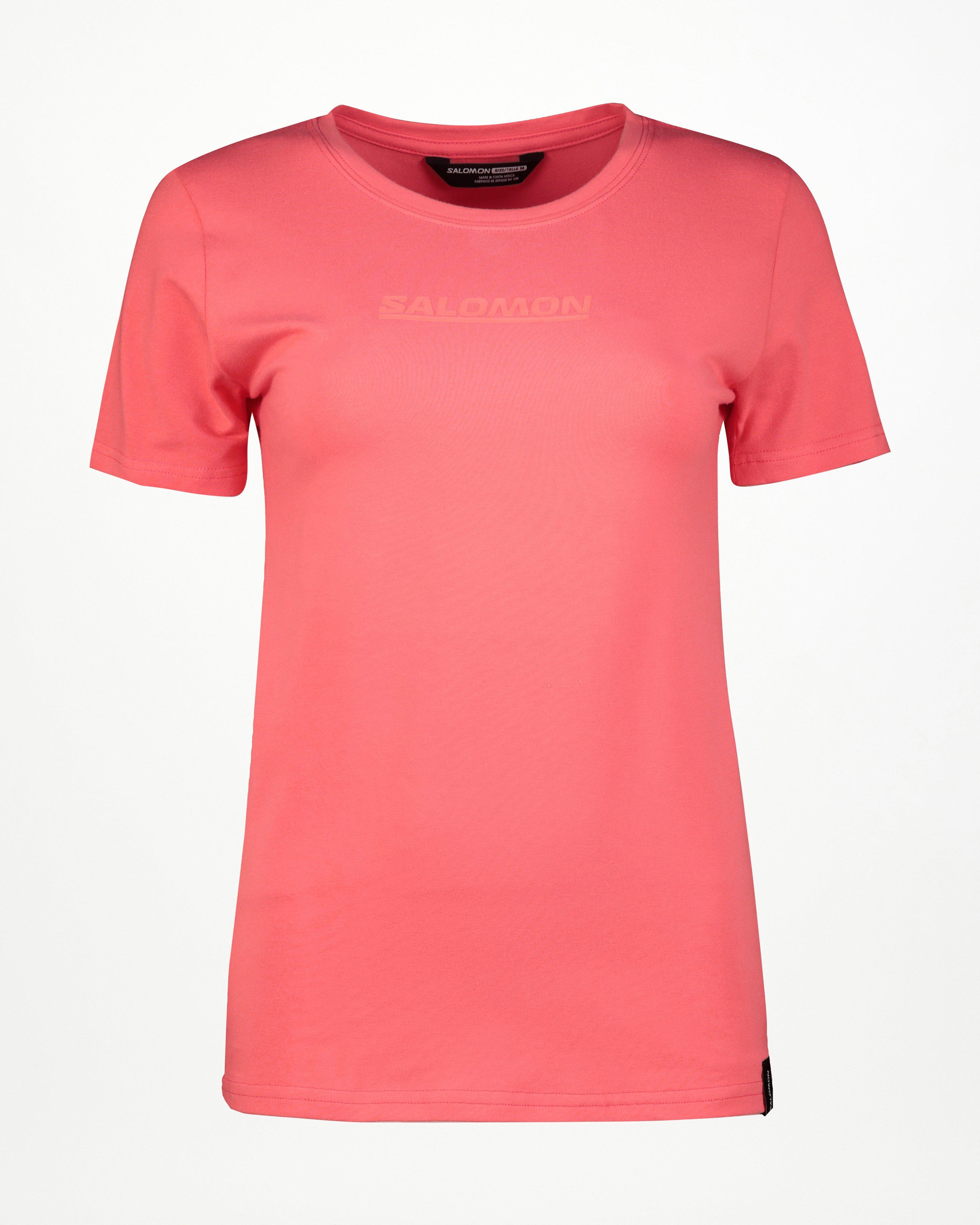 Salomon Women’s Scoop Neck Cotton T-shirt -  Coral