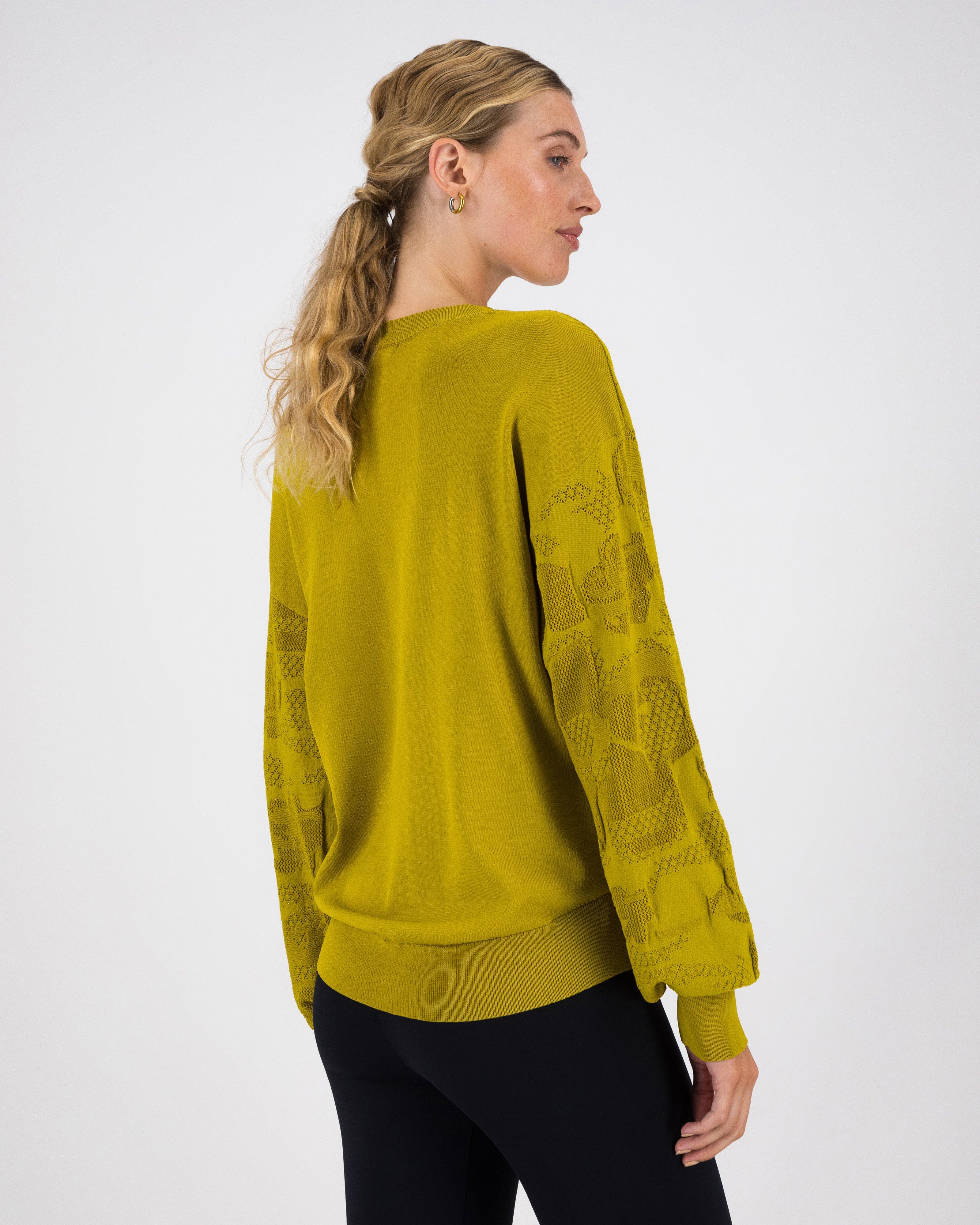 Eliane Textured Knitwear Popover -  Lime