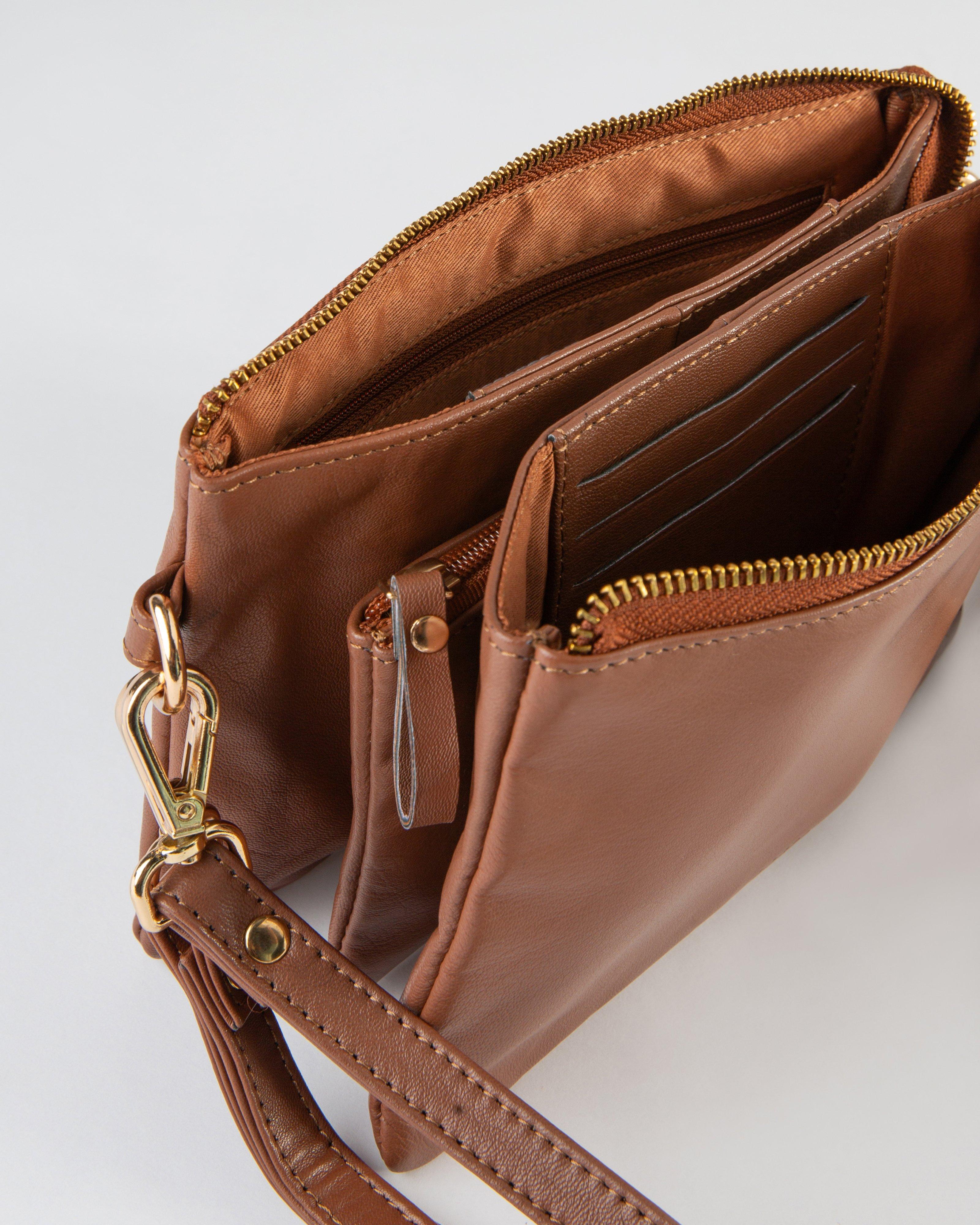 Adina Crossbody Bag -  Tan