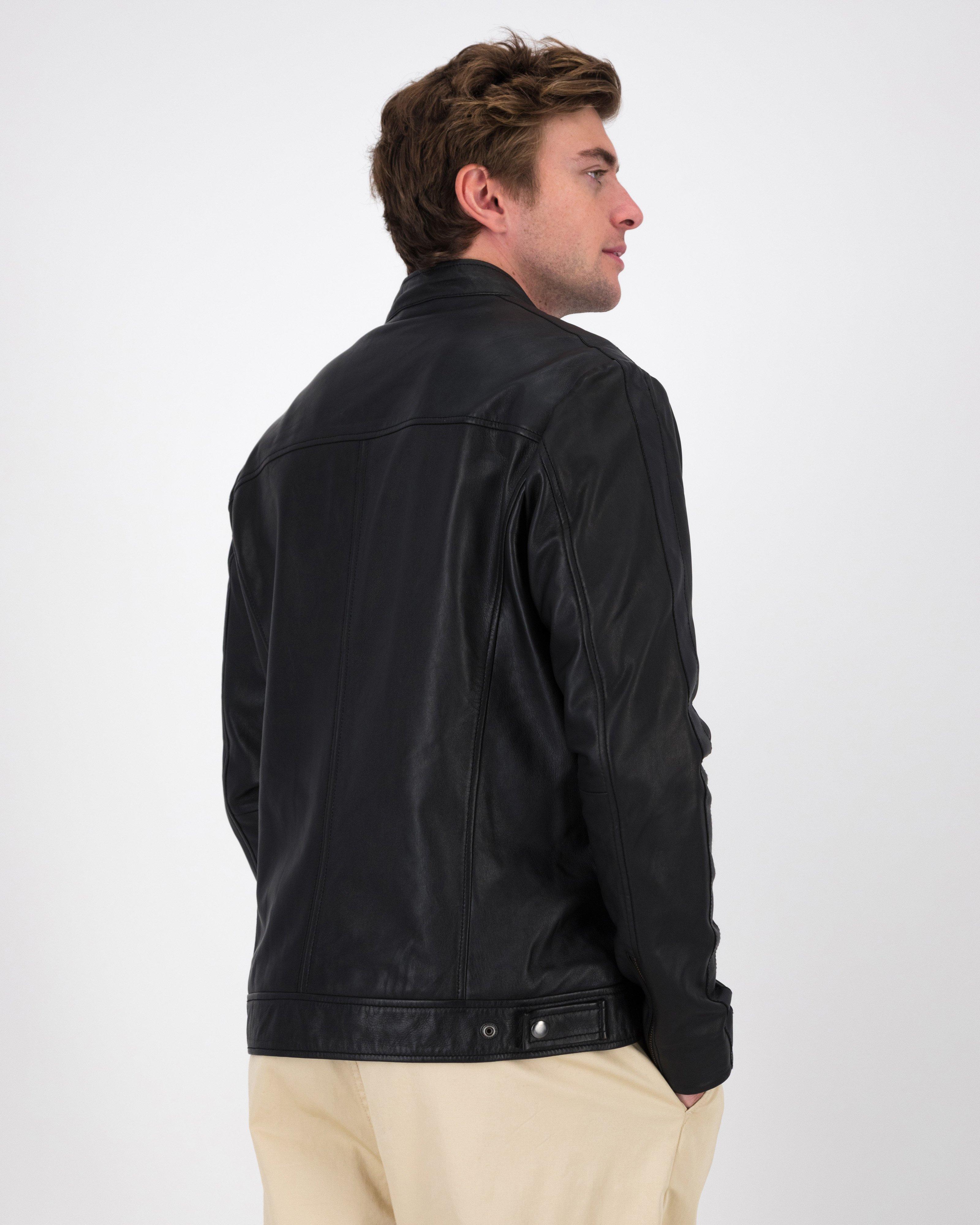 Men’s Noah Leather Jacket -  Black